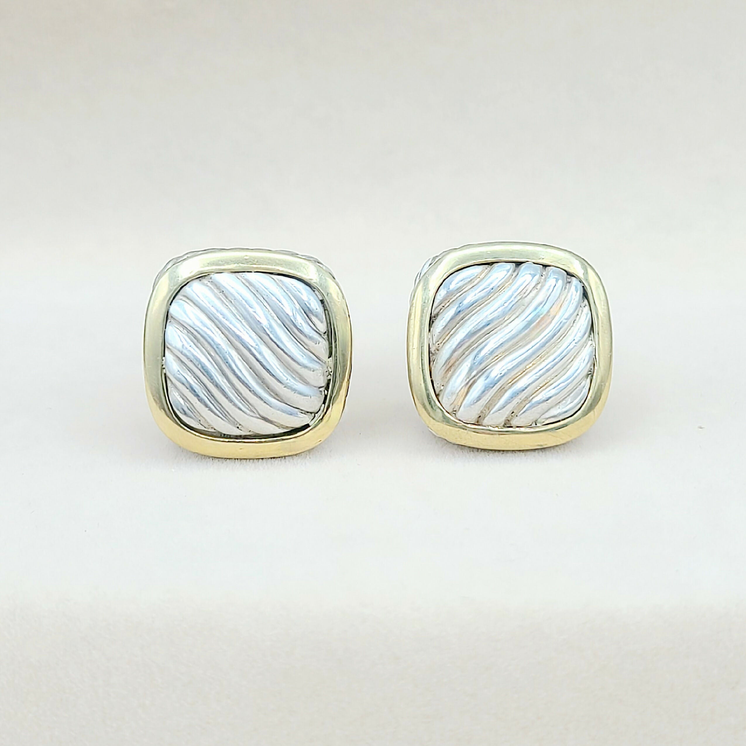 David Yurman Thoroughbred Sculpted Earrings With Gold、mySite、hinf8tx79