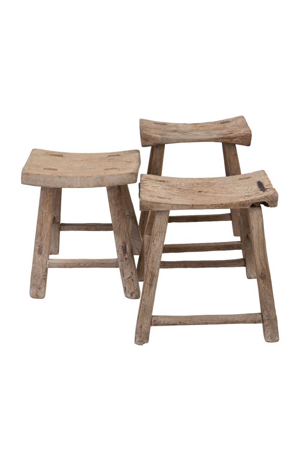 Rustic Elm Saddle Stool | Versmissen、mySite、neckold