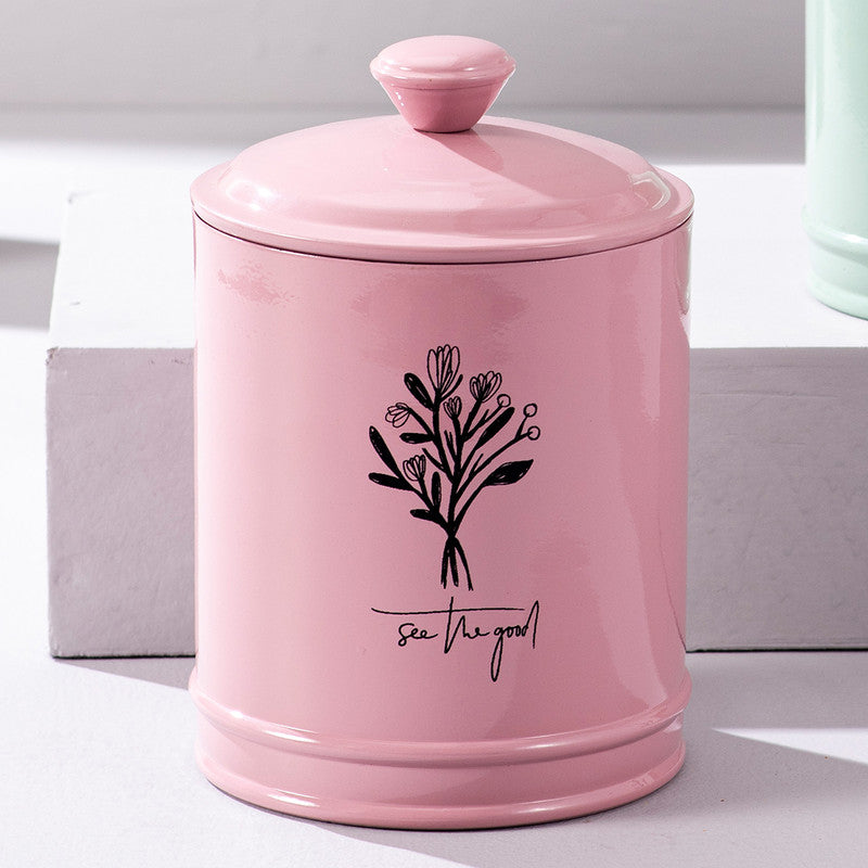 Stainless Steel Floral Jar Canister Set | Green | Set of 2、mySite、camillekostekn