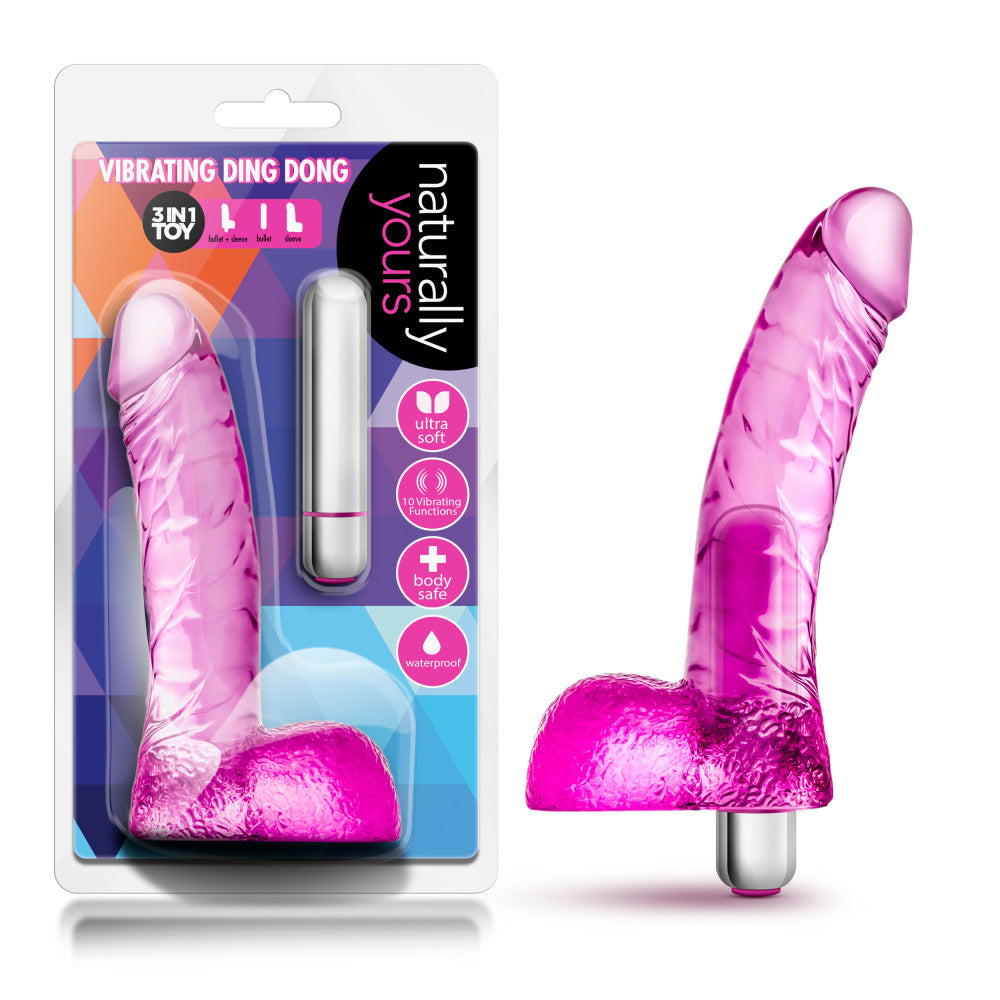 Naturally Yours By Blush® | Vibrating Ding Dong Pink 6.5-Inch Vibrator、mySite、bottomscart