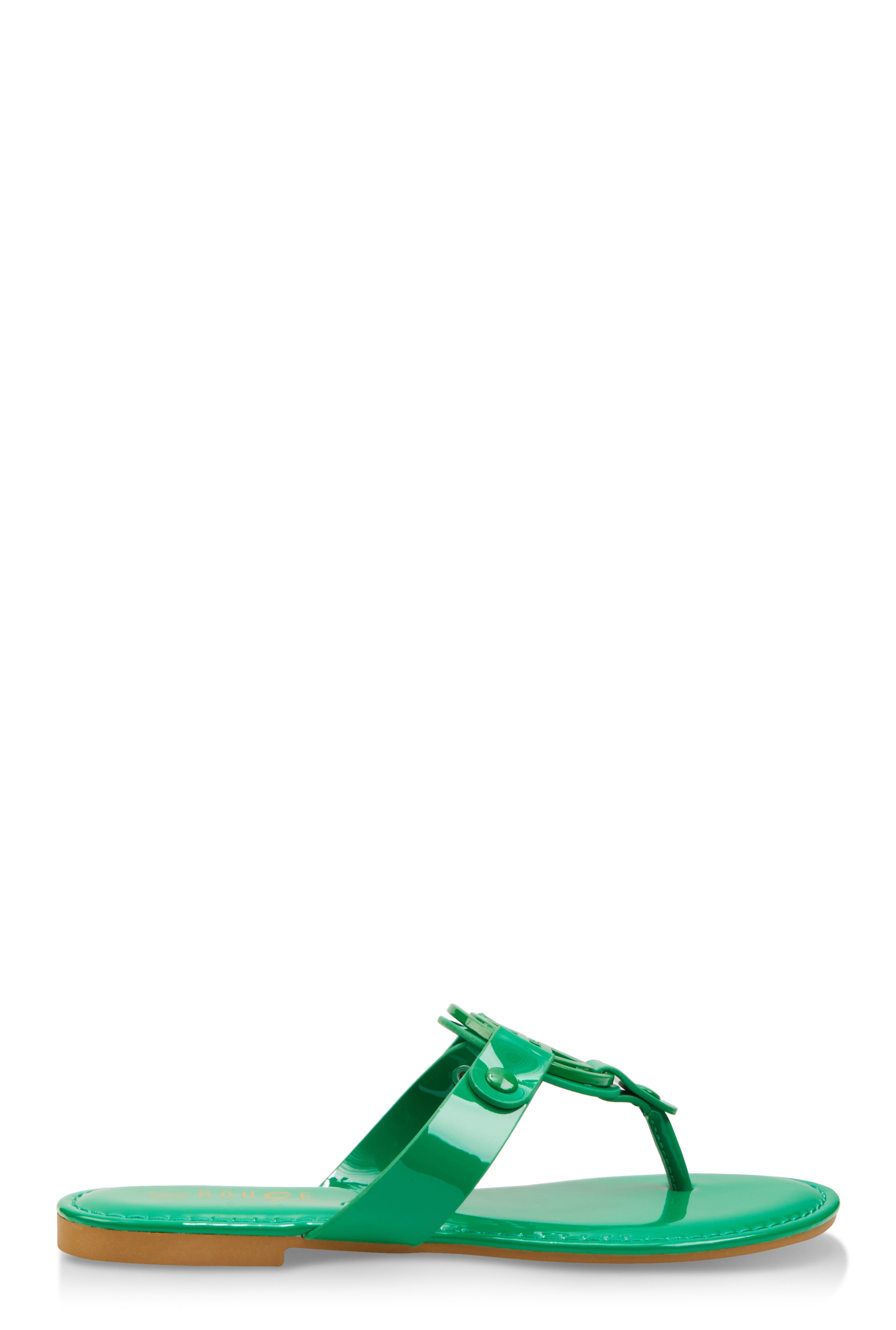 Geometric Pendant Thong Slide Sandals、mySite、camillekostekn