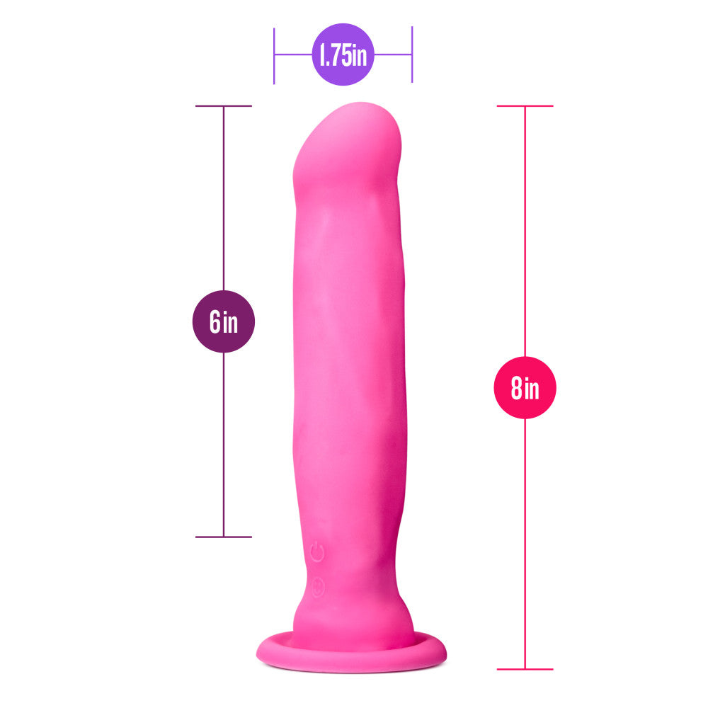 Impressions By Blush® | Havana Pink 8-Inch Long Rechargeable Vibrating Dildo、mySite、bottomscart