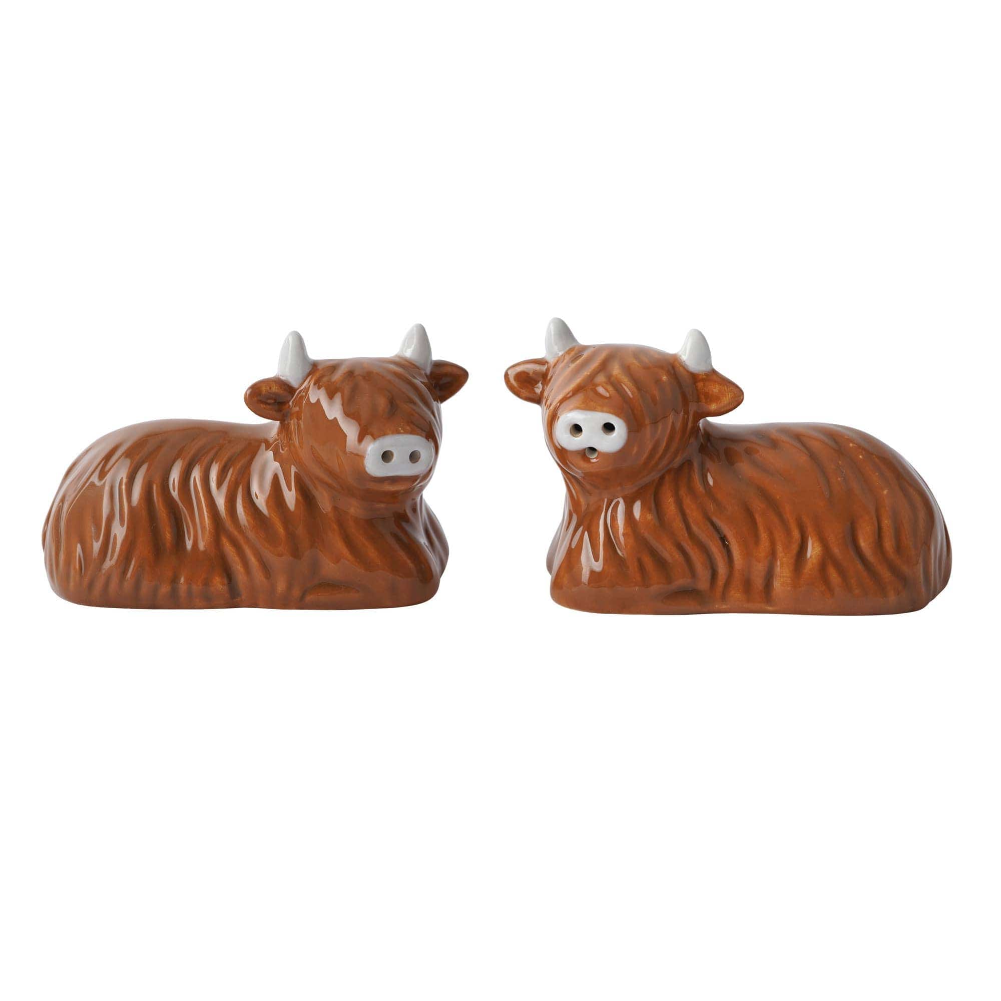 Bramble Farm Highland Cow Salt & Pepper Shakers In Gift Box、mySite、g9winljtr