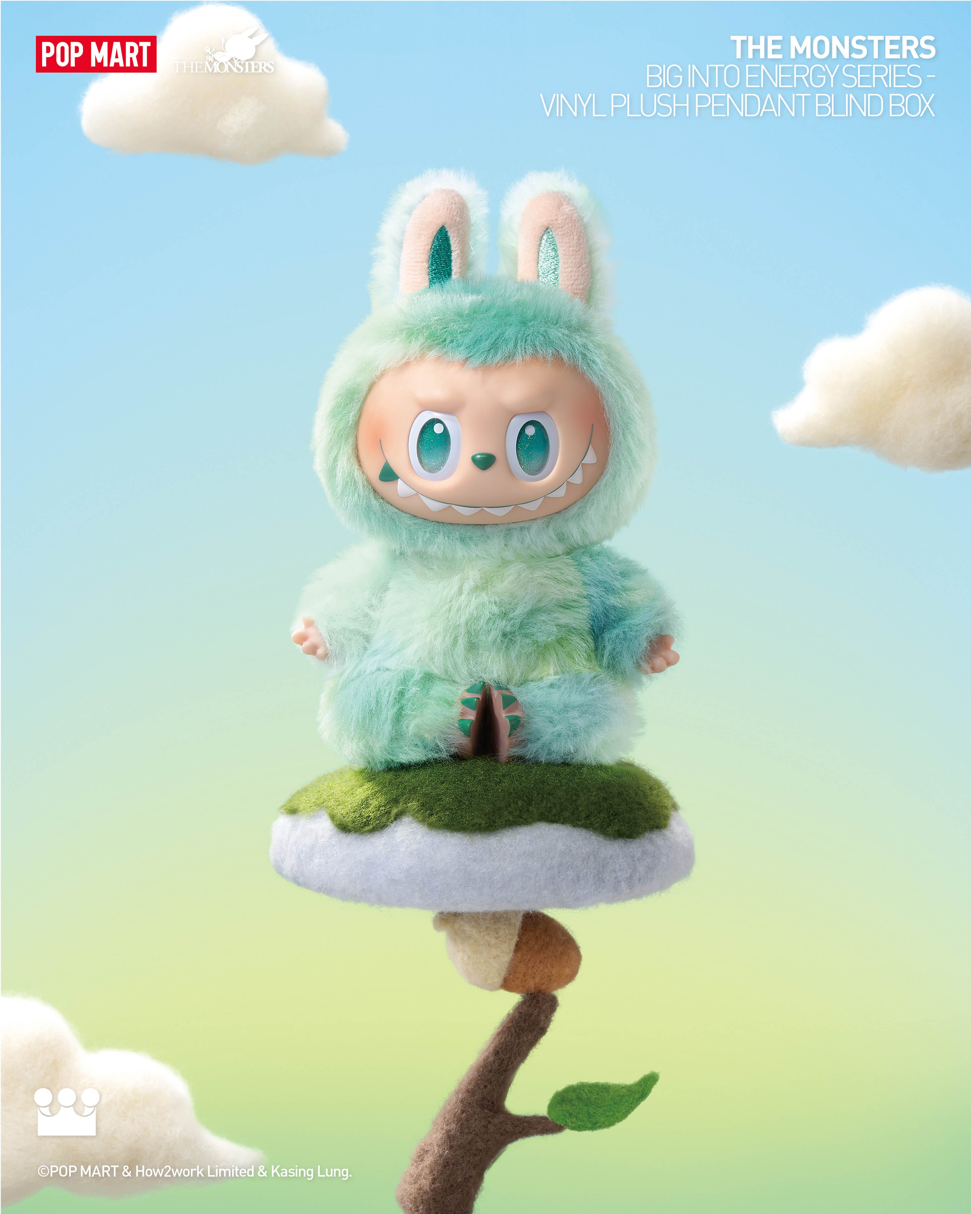 POP MART THE MONSTERS Big into Energy Series-Vinyl Plush Pendant Blind Box、mySite、greenlandpopulation