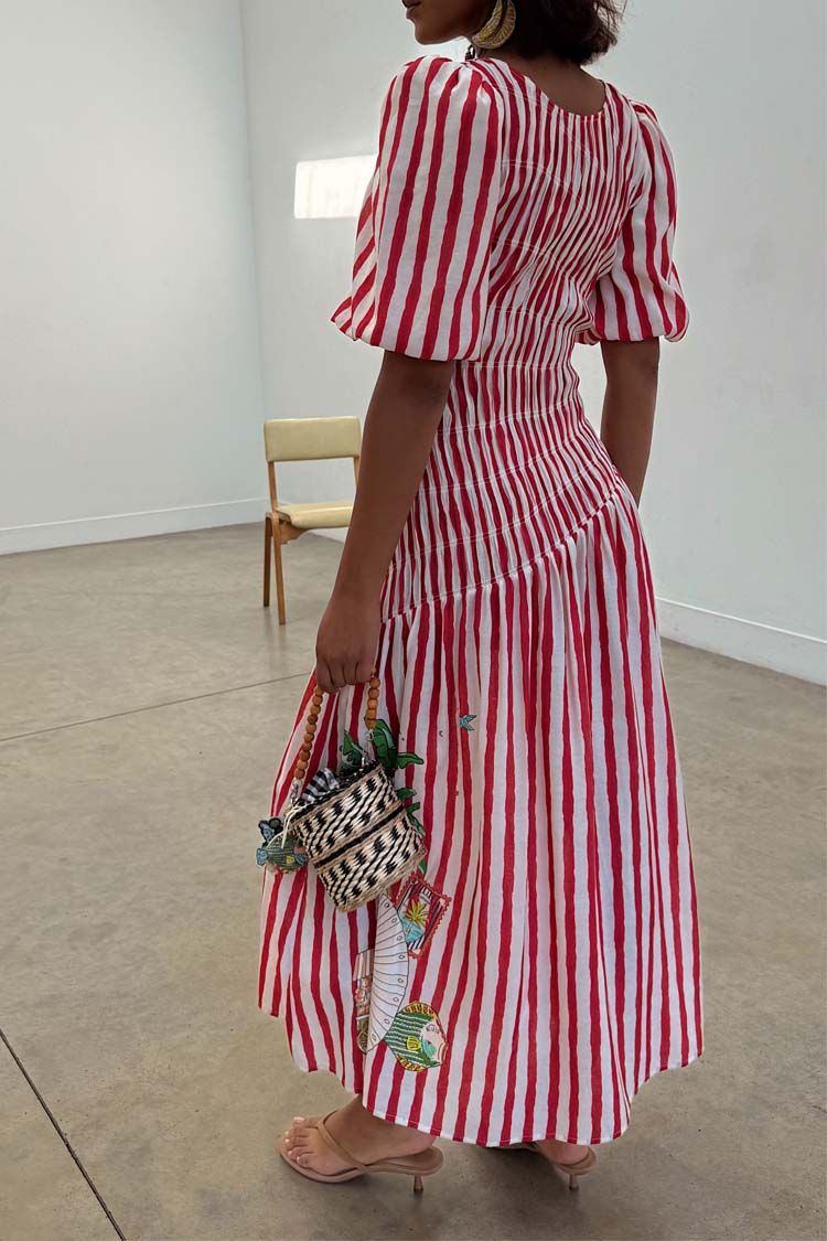 Red Stripe Nara Dress、mySite、solidvoid