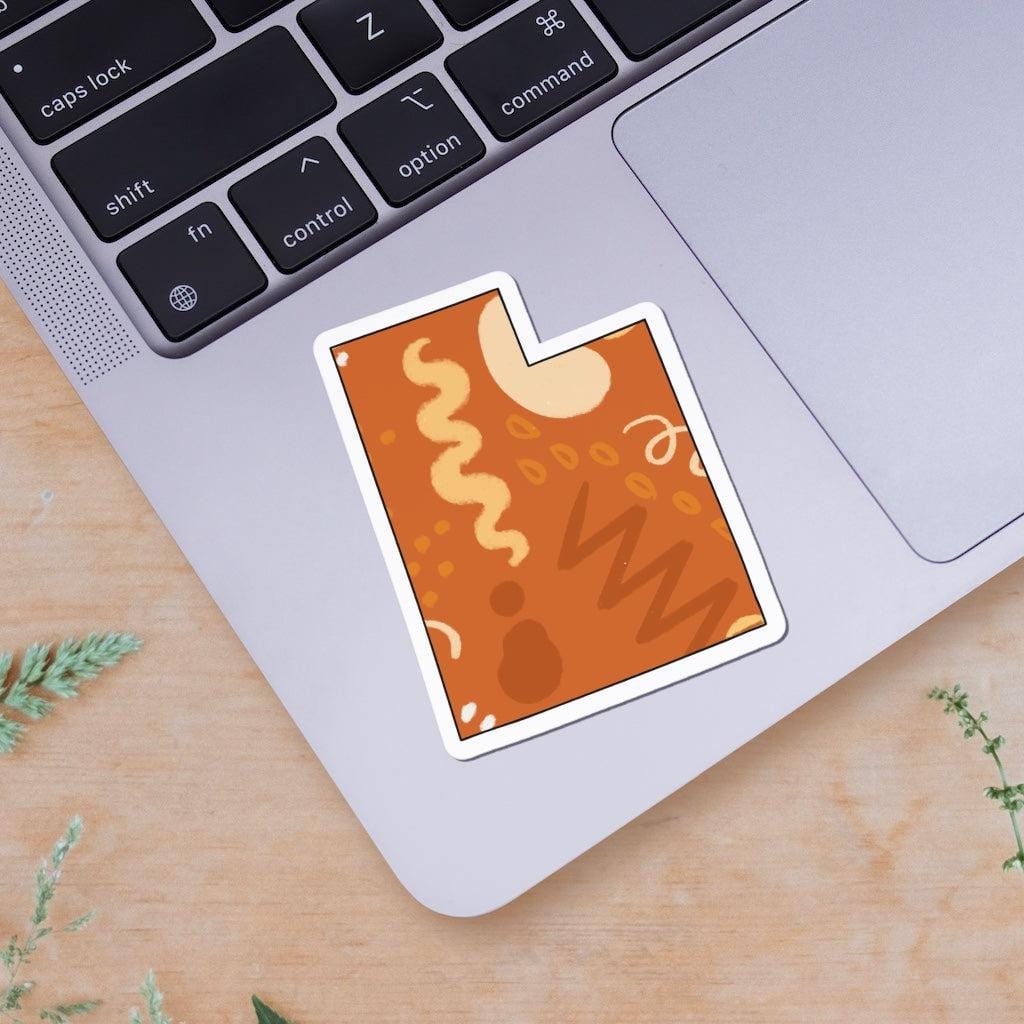  Utah Orange Abstract Sticker、mySite、elrpsem3k