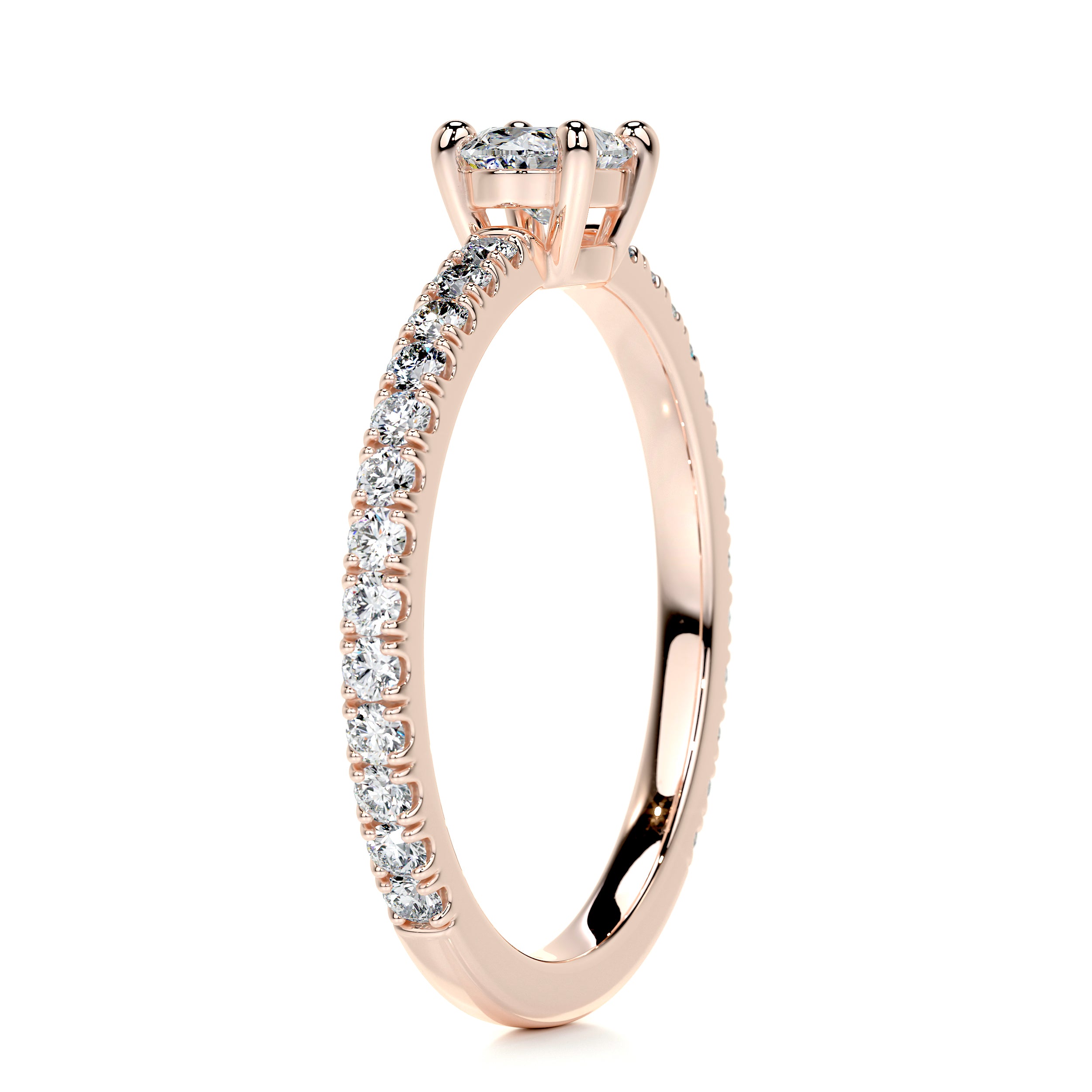 Chloe Oval Stacking Ring (0.55 Carat) -14K Rose Gold、mySite、hinf8tx79