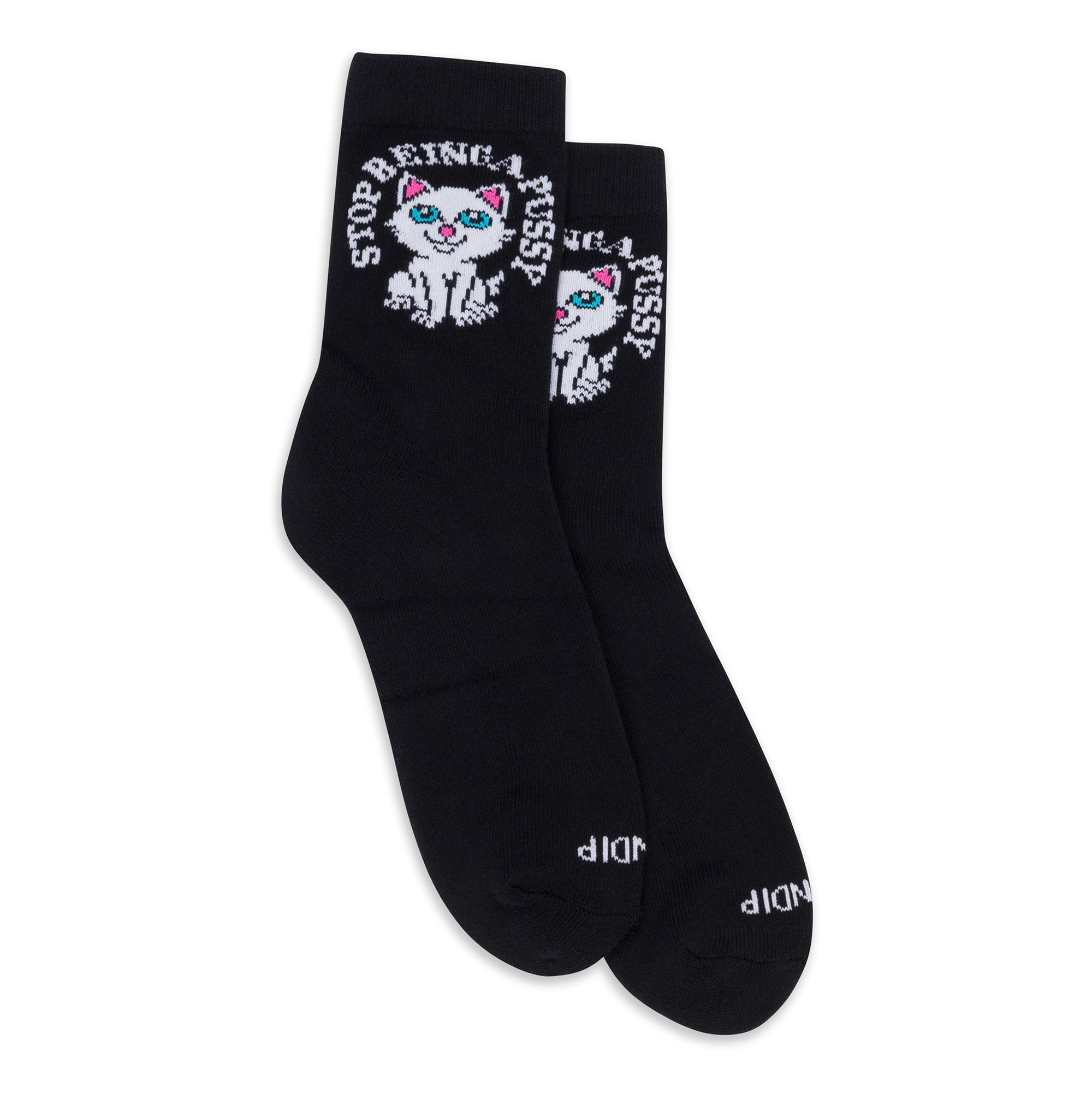  Stop Being A Pussy Mid Socks (Black)、mySite、merchandisen