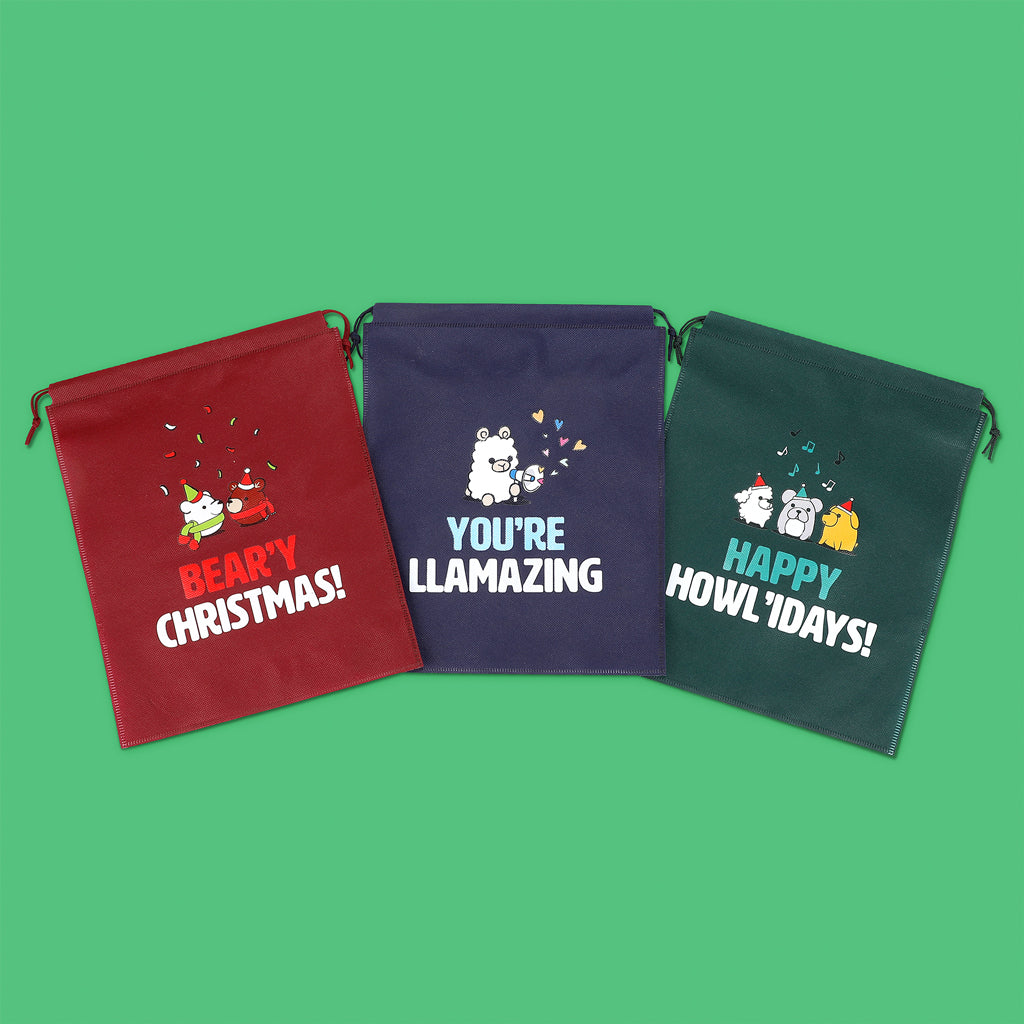 Holiday Drawstring Gift Bags、mySite、lovesweatpilates