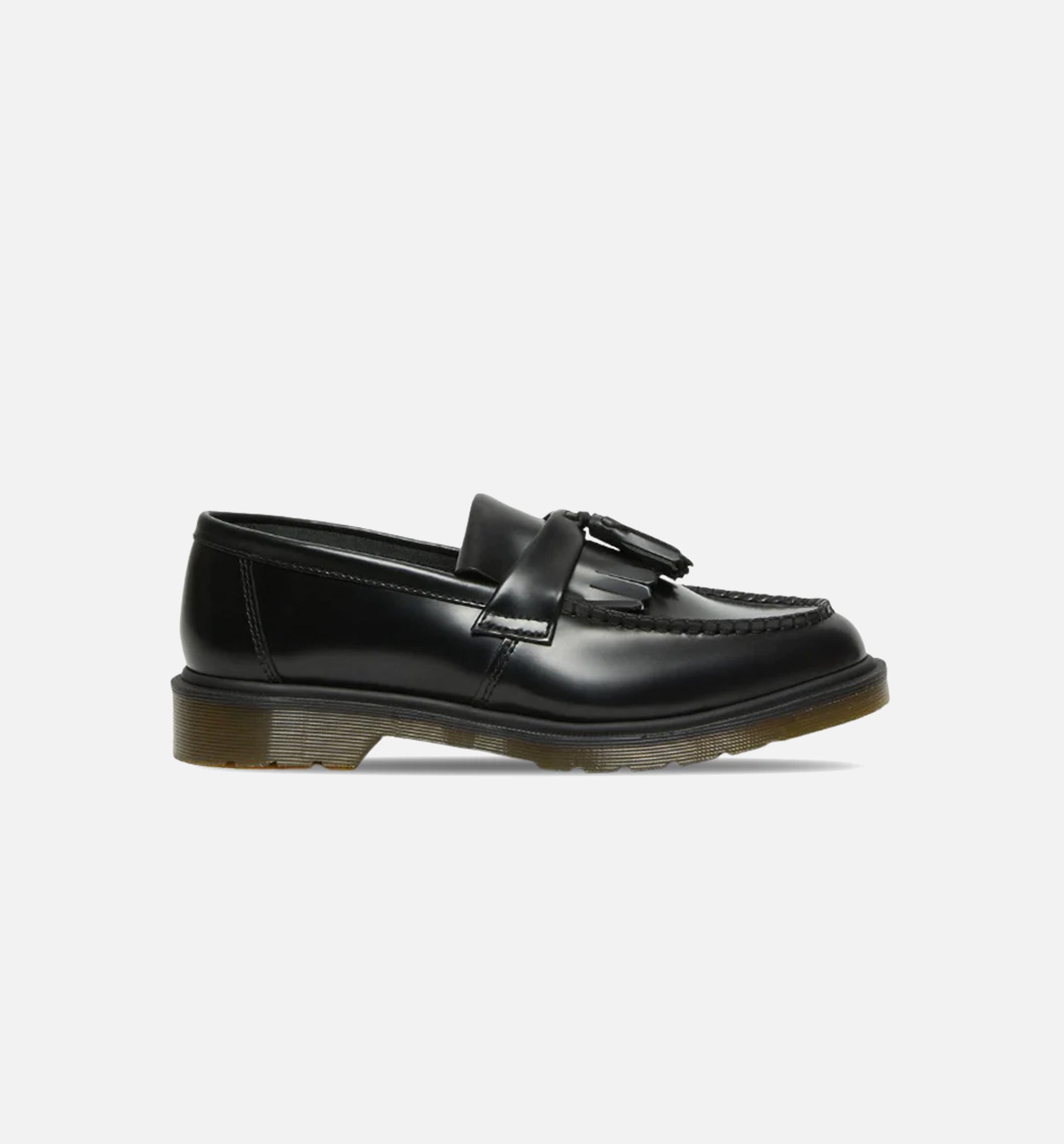 Adrian Yellow Stitch Leather Tassle Mens Loafers - Black、mySite、dreamappss