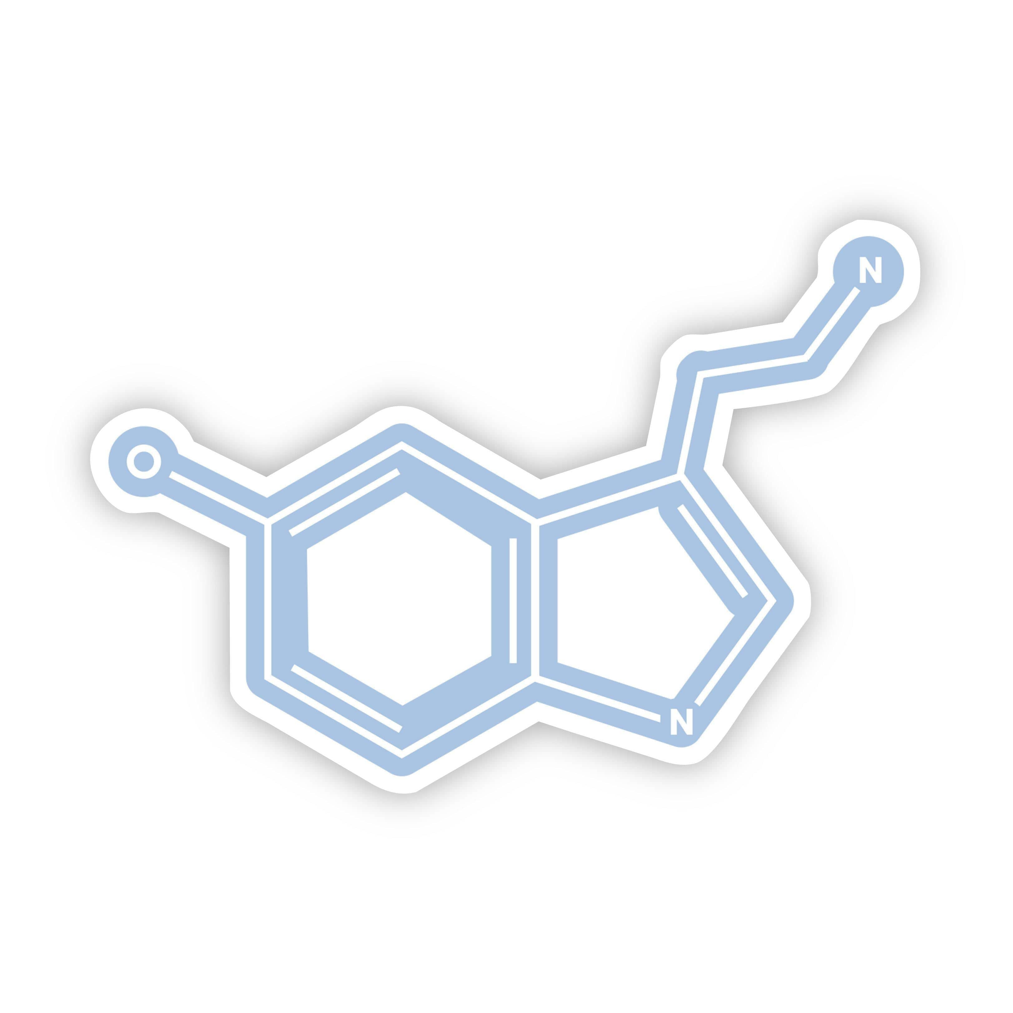  Serotonin Chemistry Blue Sticker、mySite、elrpsem3k