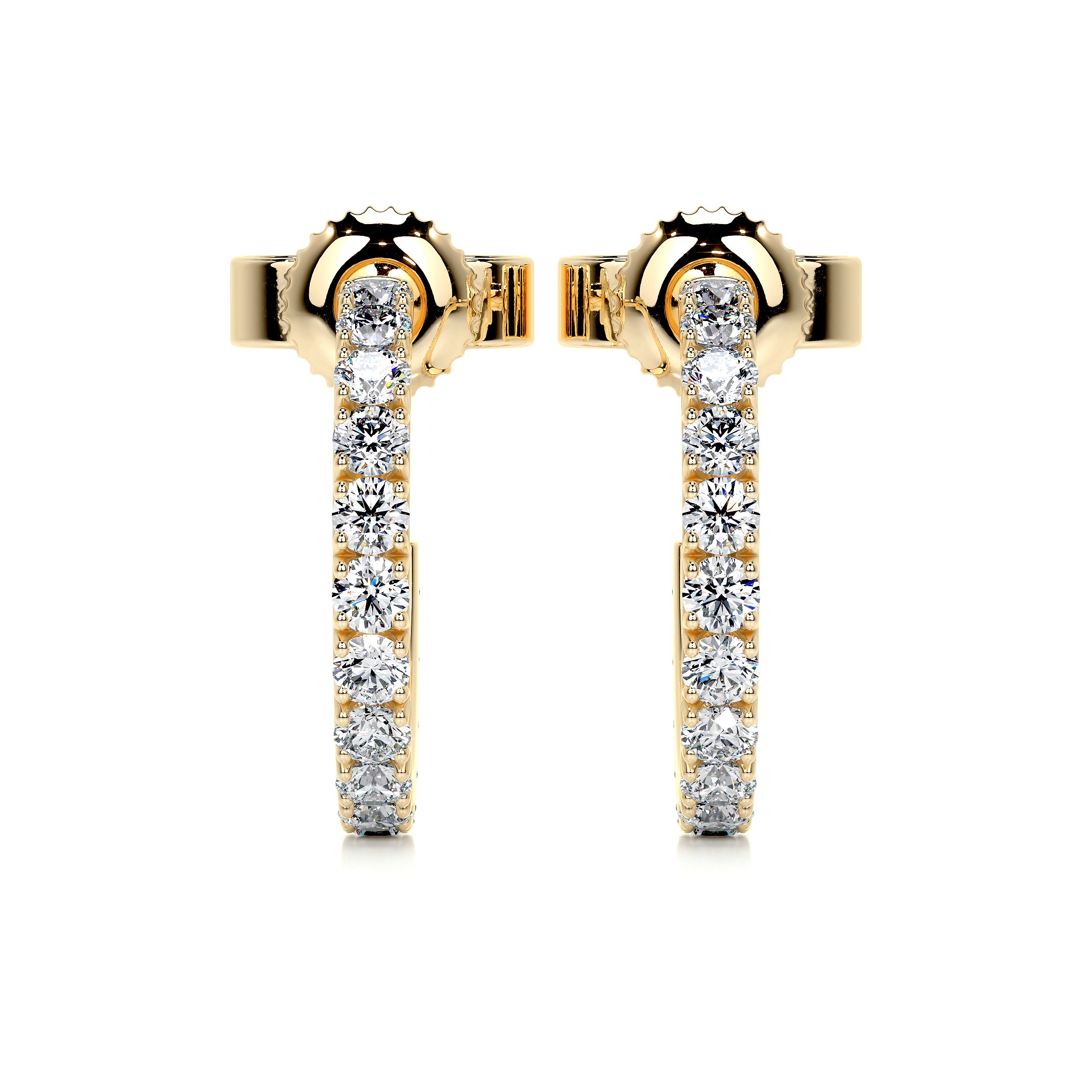 Nicole Diamond Earrings (3 Carat) -18K Yellow Gold、mySite、hinf8tx79