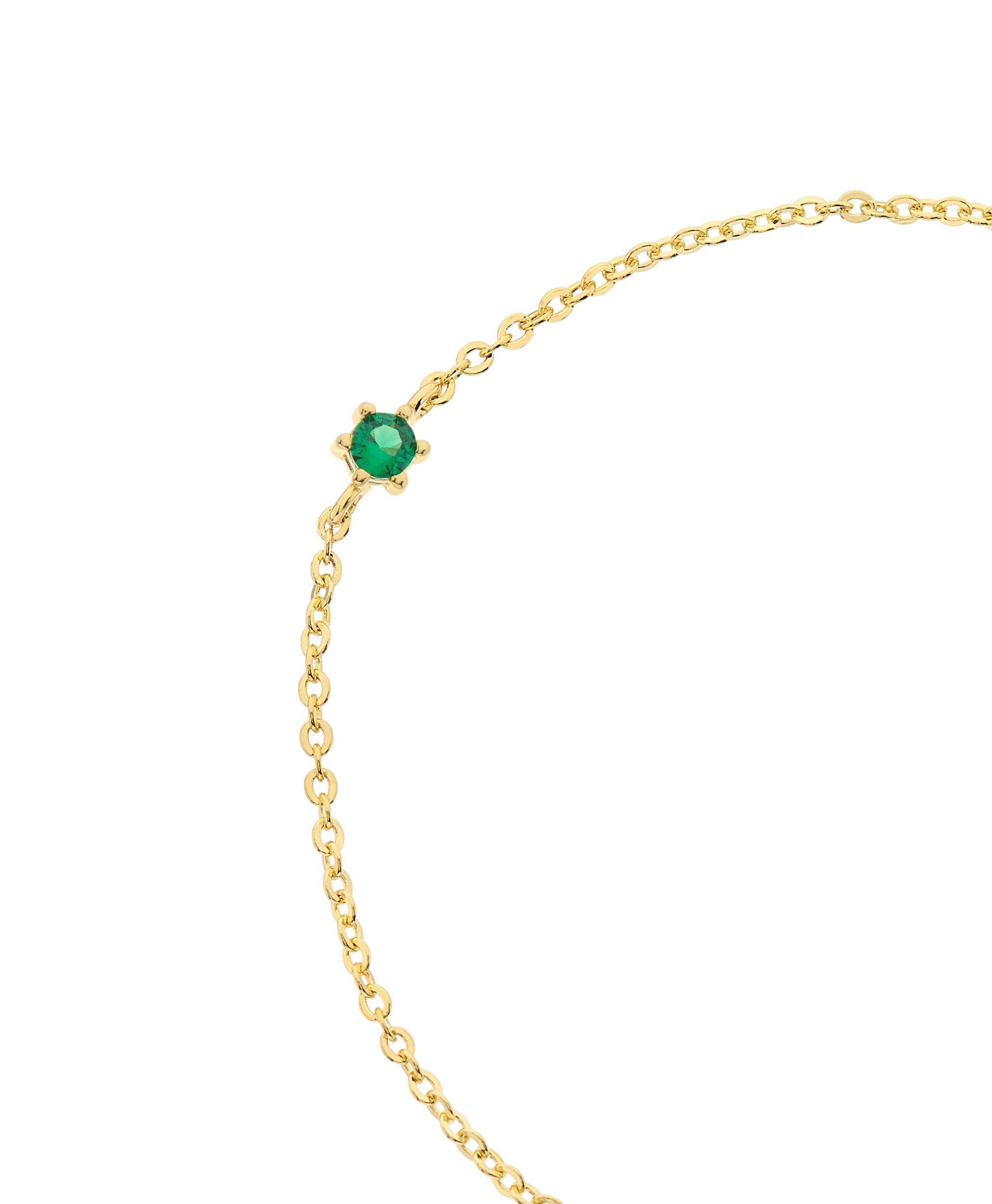  Rosa Bracelet Emerald 18ct Gold Plated