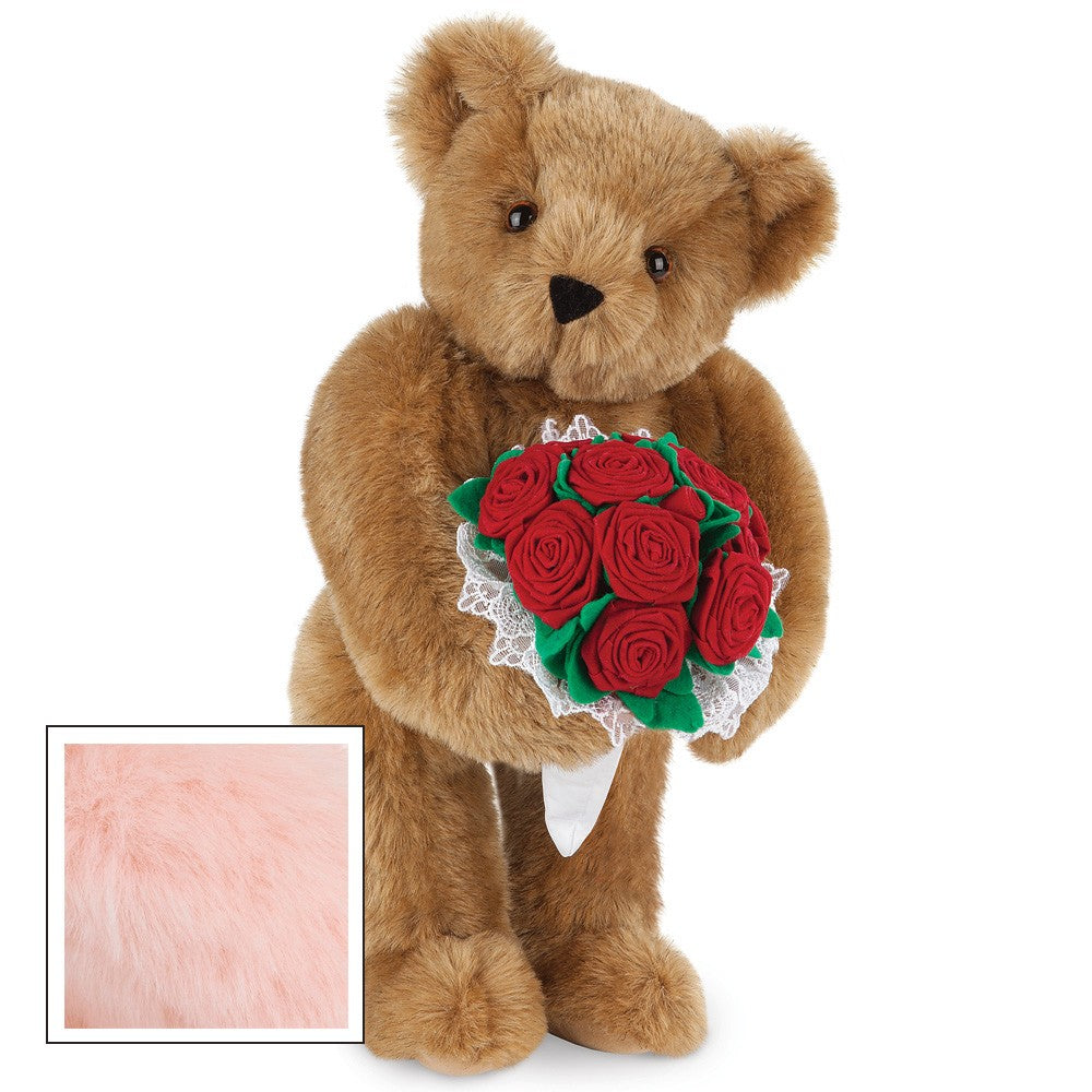 15 In. Red Rose Bouquet Teddy Bear、mySite、g9winljtr