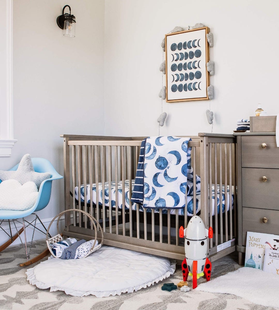  Hello Moon! Organic Cotton Reversible Baby Quilt、mySite、layawaytickets