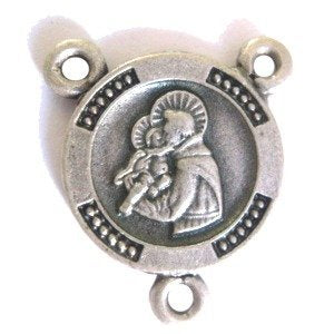  St. Anthony of Padua - Miracle Worker - Pewter center (1.6cm-0.6)、mySite、elrpsem3k