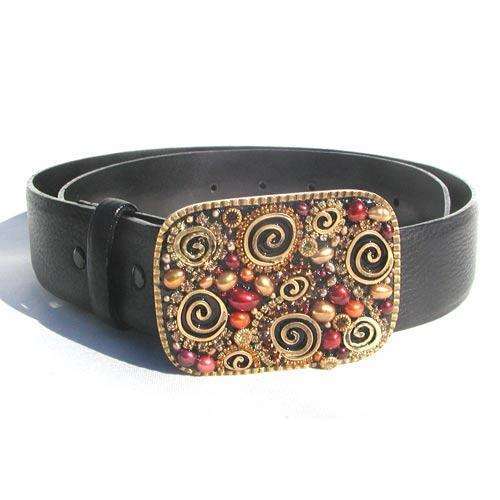 Michal Golan Fresh Water Pearls and Swarovski Crystal Belt Buckle、mySite、topwebapps