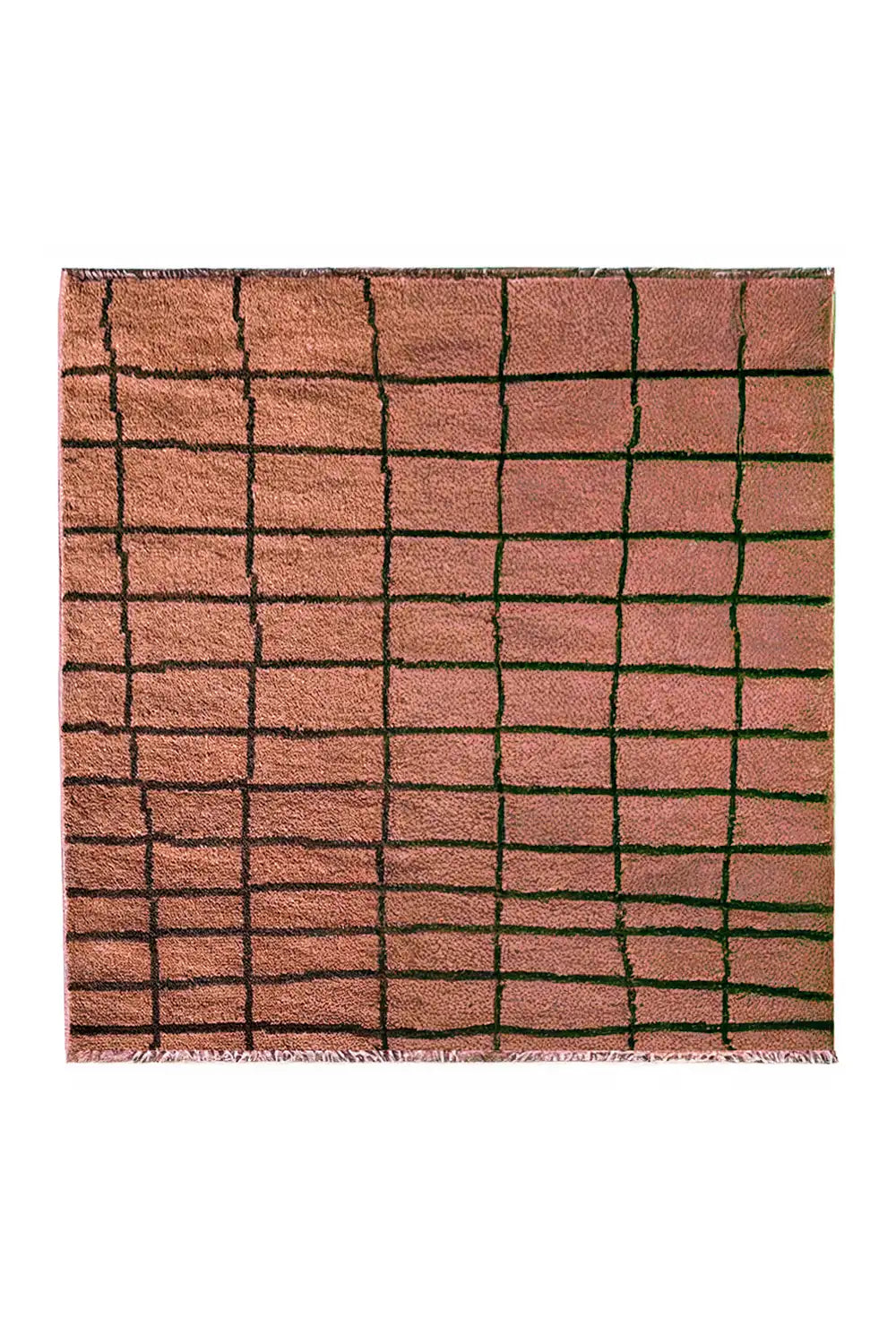 Modern Gridline Hand-Knotted Square Wool Rug、mySite、gigharbornorthrealestate