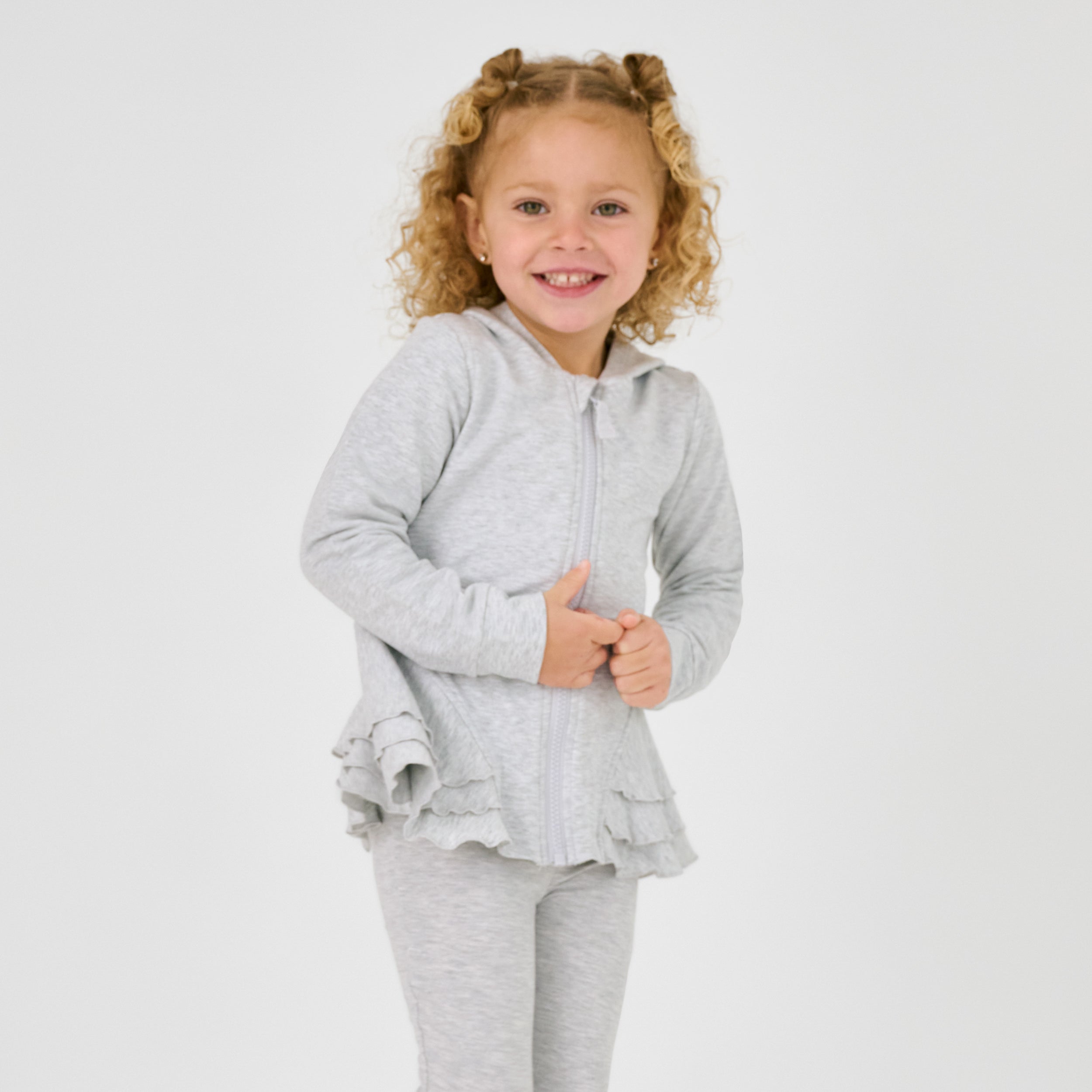 Light Heather Gray Peplum Hoodie、mySite、g9winljtr