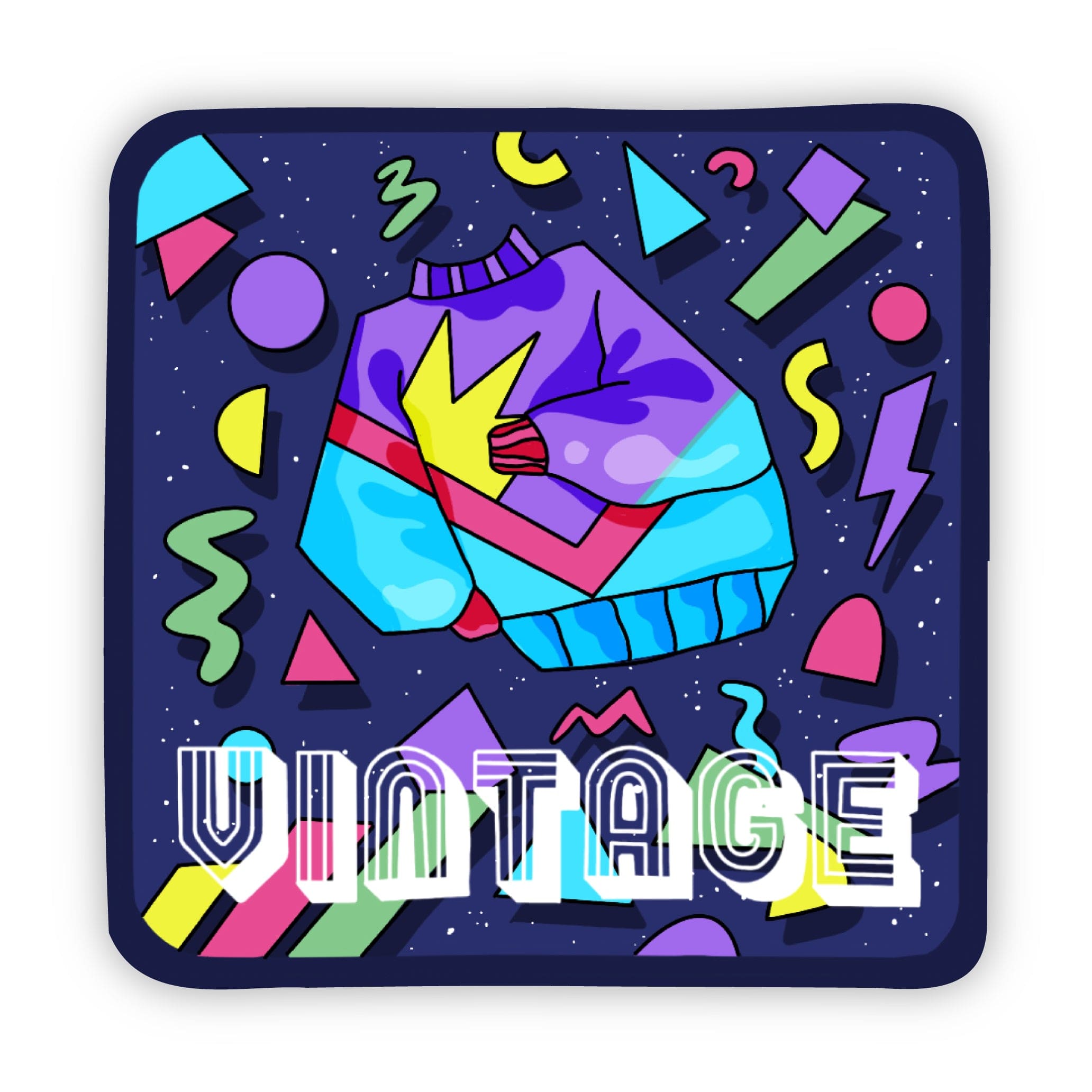  Vintage Retro Sweater Stickers、mySite、elrpsem3k