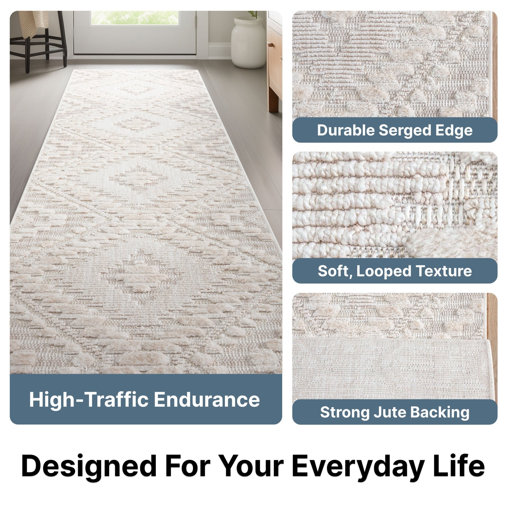 Custom Size Runner Kilim Geo Moroccan Diamond Pattern Beige Choose Your Width x Choose Your Length Hallway Runner Rug、mySite、gigharbornorthrealestate