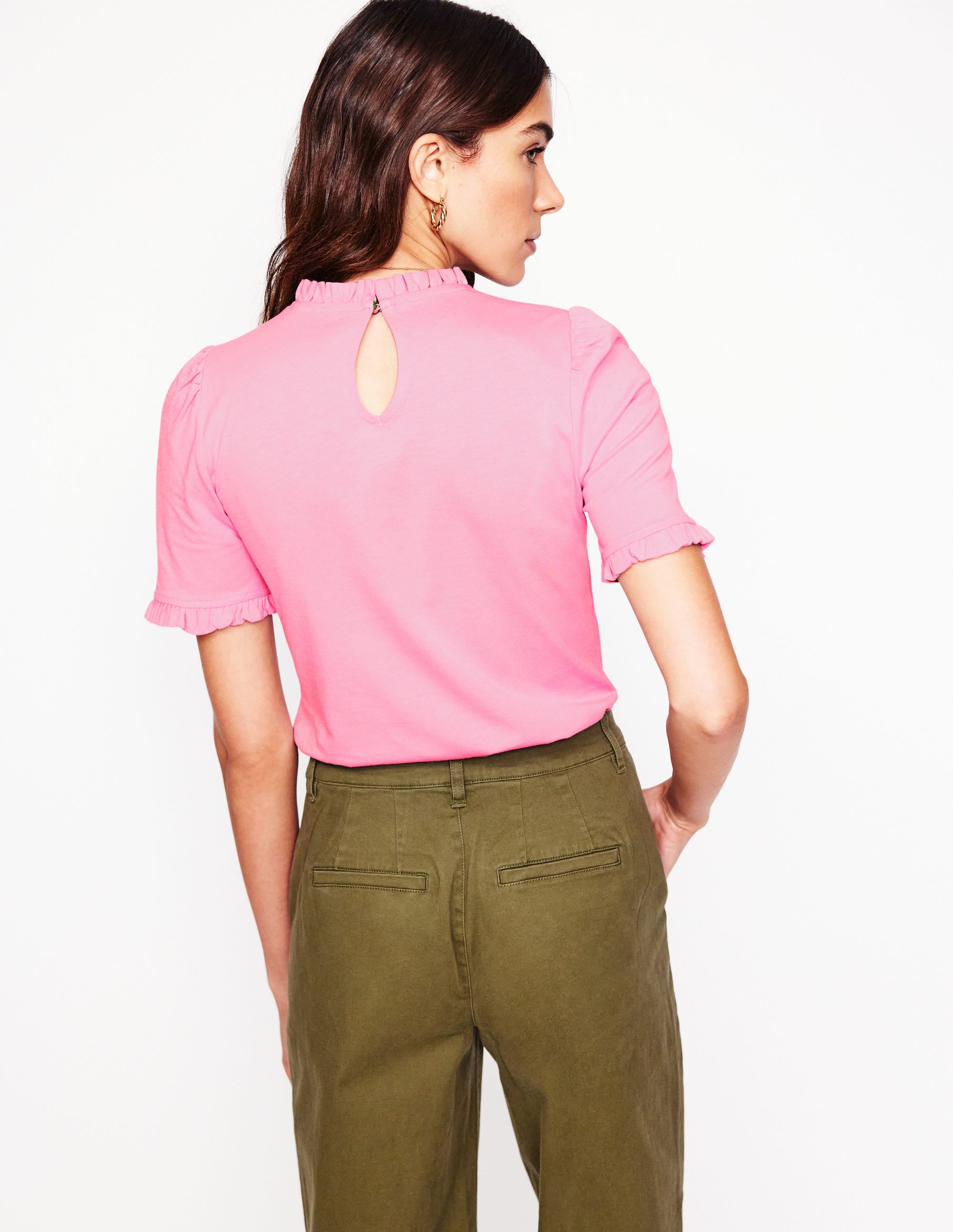  Supersoft Frill Detail T-shirt-Soft Lavender、mySite、ashleygrahame