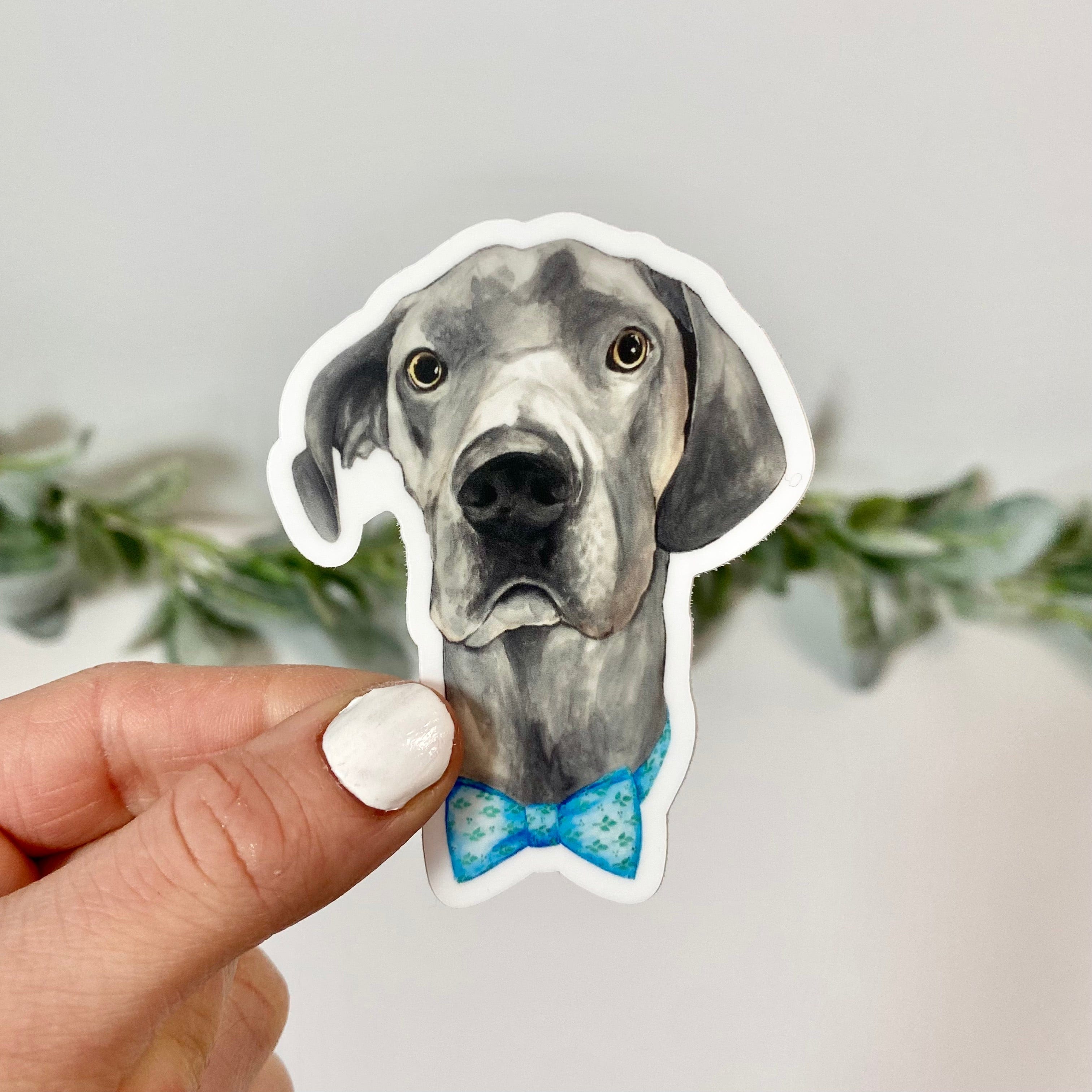  Great Dane With Bow Tie Sticker、mySite、elrpsem3k