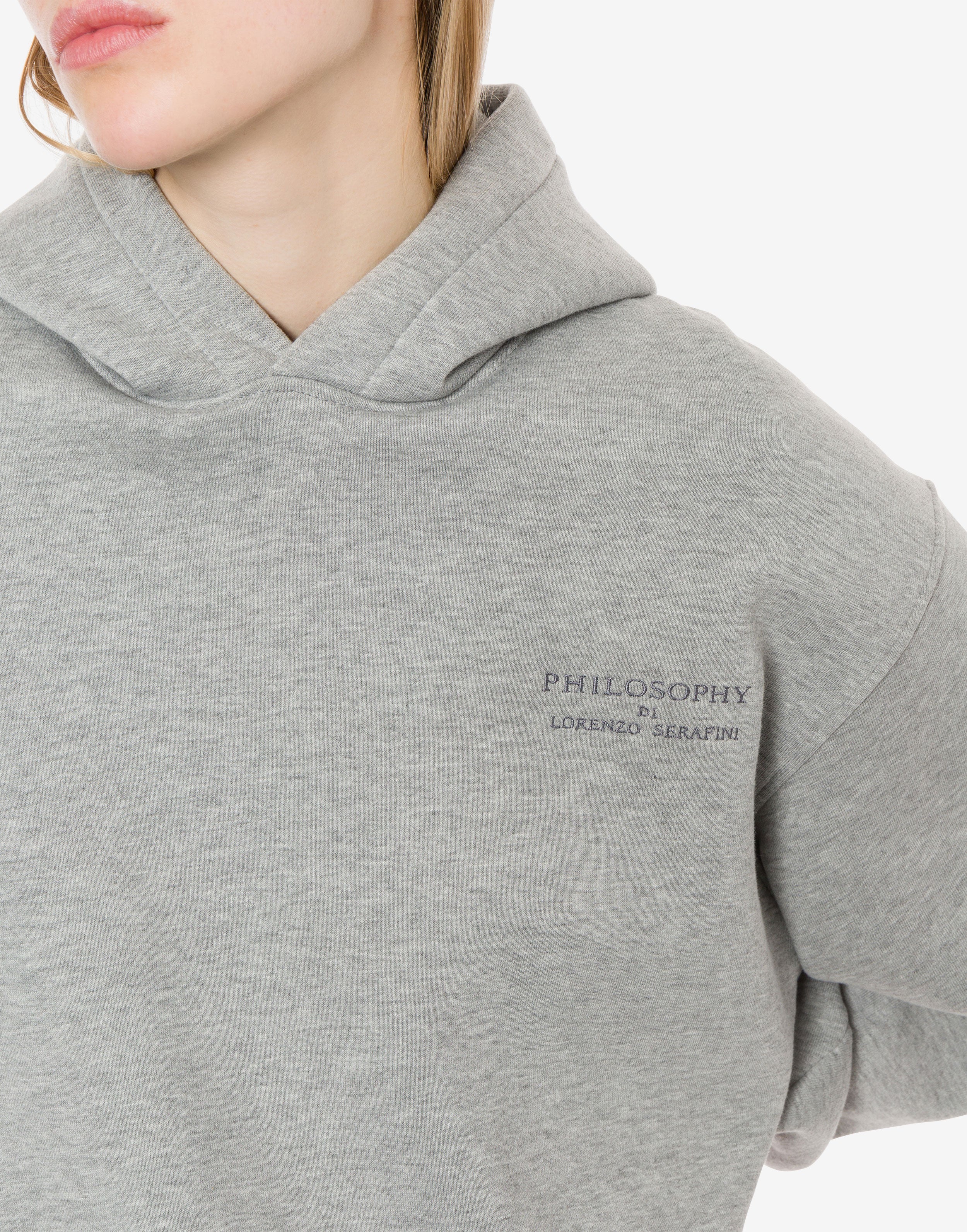 Felpa con cappuccio in cotone garzato、mySite、aoinhome