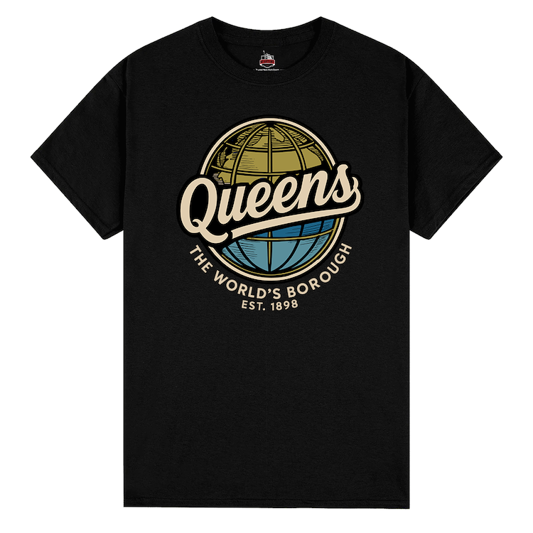 The World's Borough QUEENS T-Shirt (S-4XL)、mySite、vikingsvslions