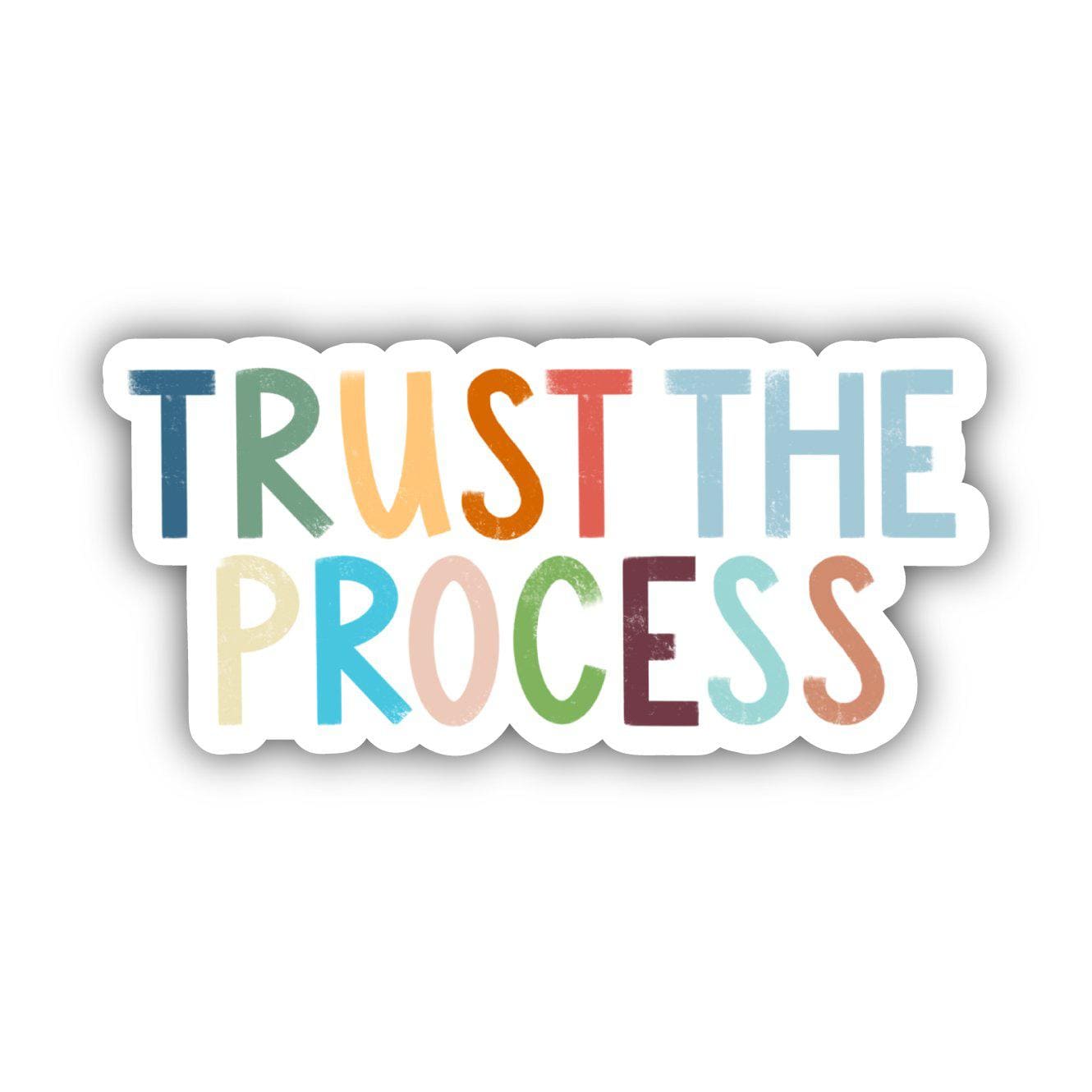  Trust The Process Positivity Lettering Sticker、mySite、elrpsem3k