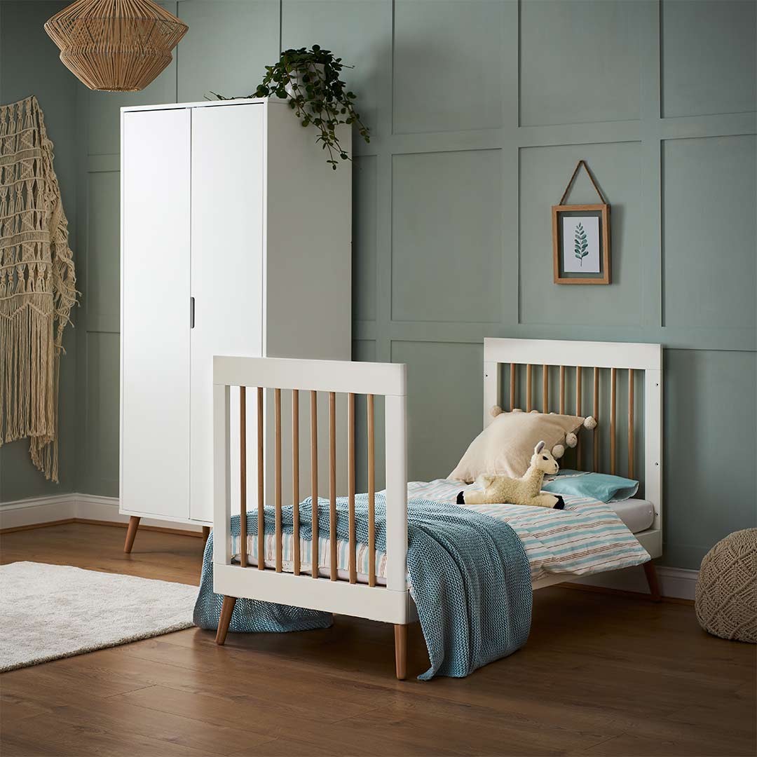  Obaby Maya Cot Bed - White + Natural、mySite、merchandisen