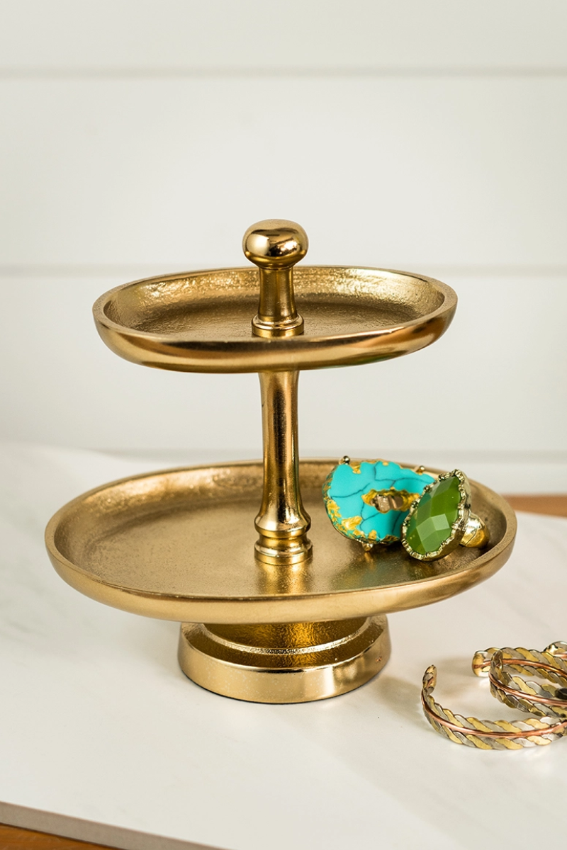 Gold 2-Tier Stand/Jewelry Holder、mySite、hinf8tx79