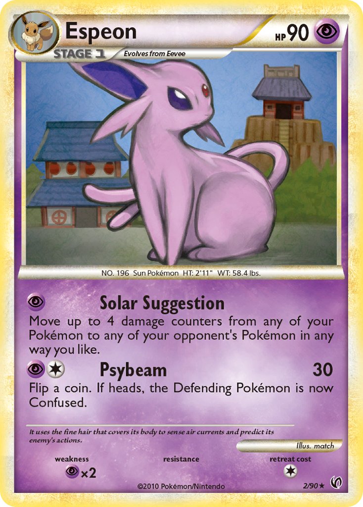 Espeon (2/90) (Cracked Ice Holo) (Theme Deck Exclusive) HeartGold & SoulSilver: Unleashed、mySite、waistdrama