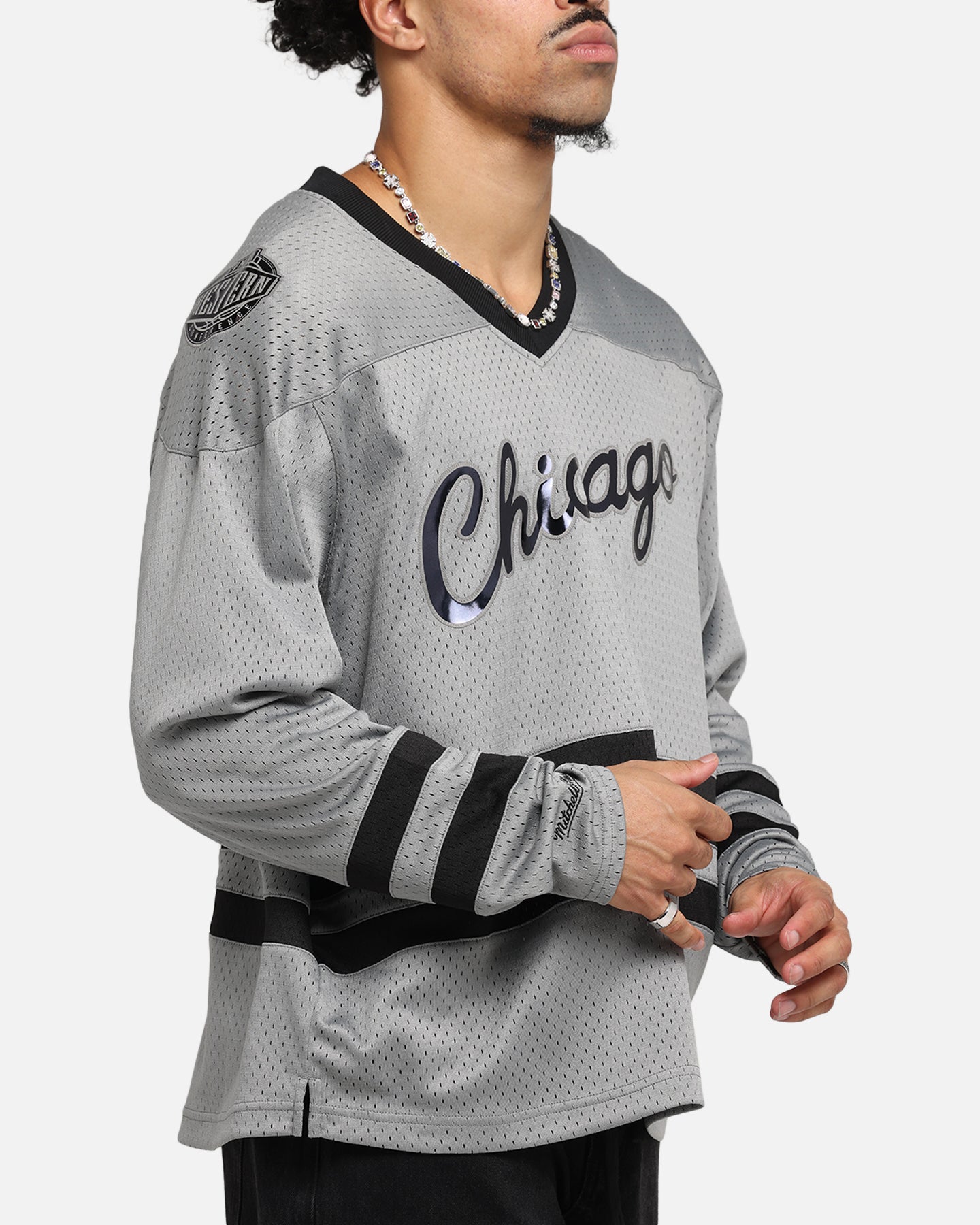 Mitchell & Ness Chicago Bulls Chrome Jersey Gunmetal Grey、mySite、zt4zffjzw