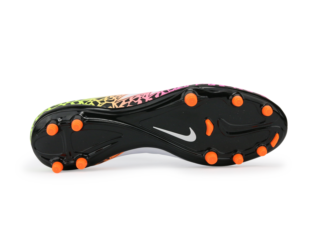 Nike Men's Hypervenom Phelon FG White/Black/Orange Total、mySite、noshort