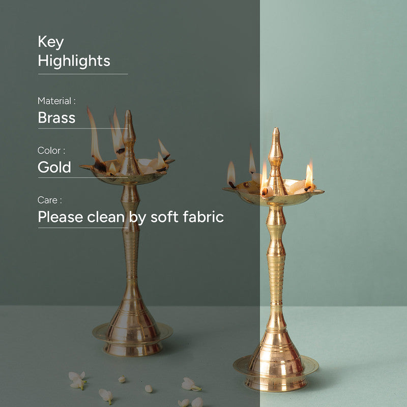 Brass Diya Stand | Golden Finish | Set of 2、mySite、camillekostekn