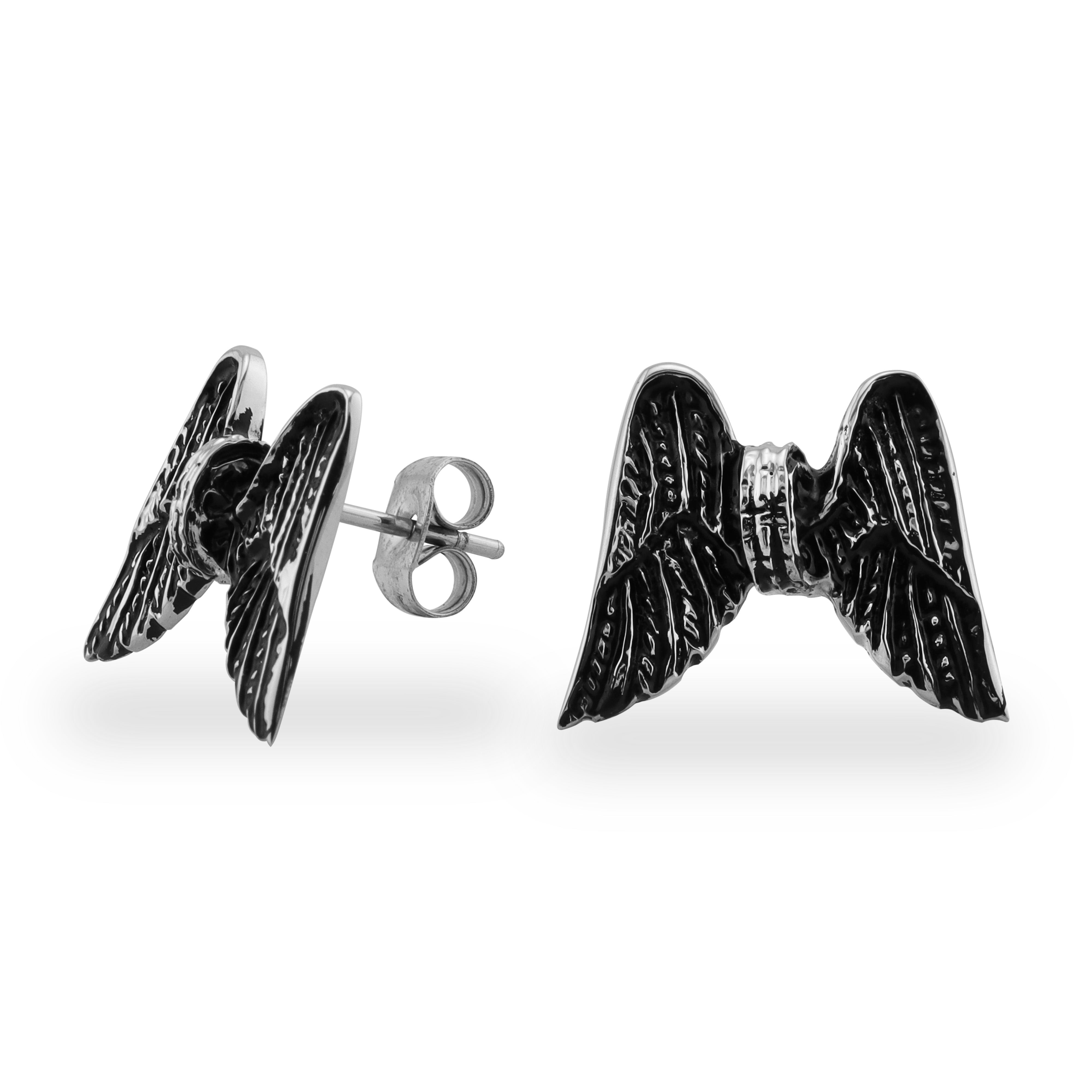 Stainless Steel Wheel Wings Post Earrings / ERC1024、mySite、dreamappss