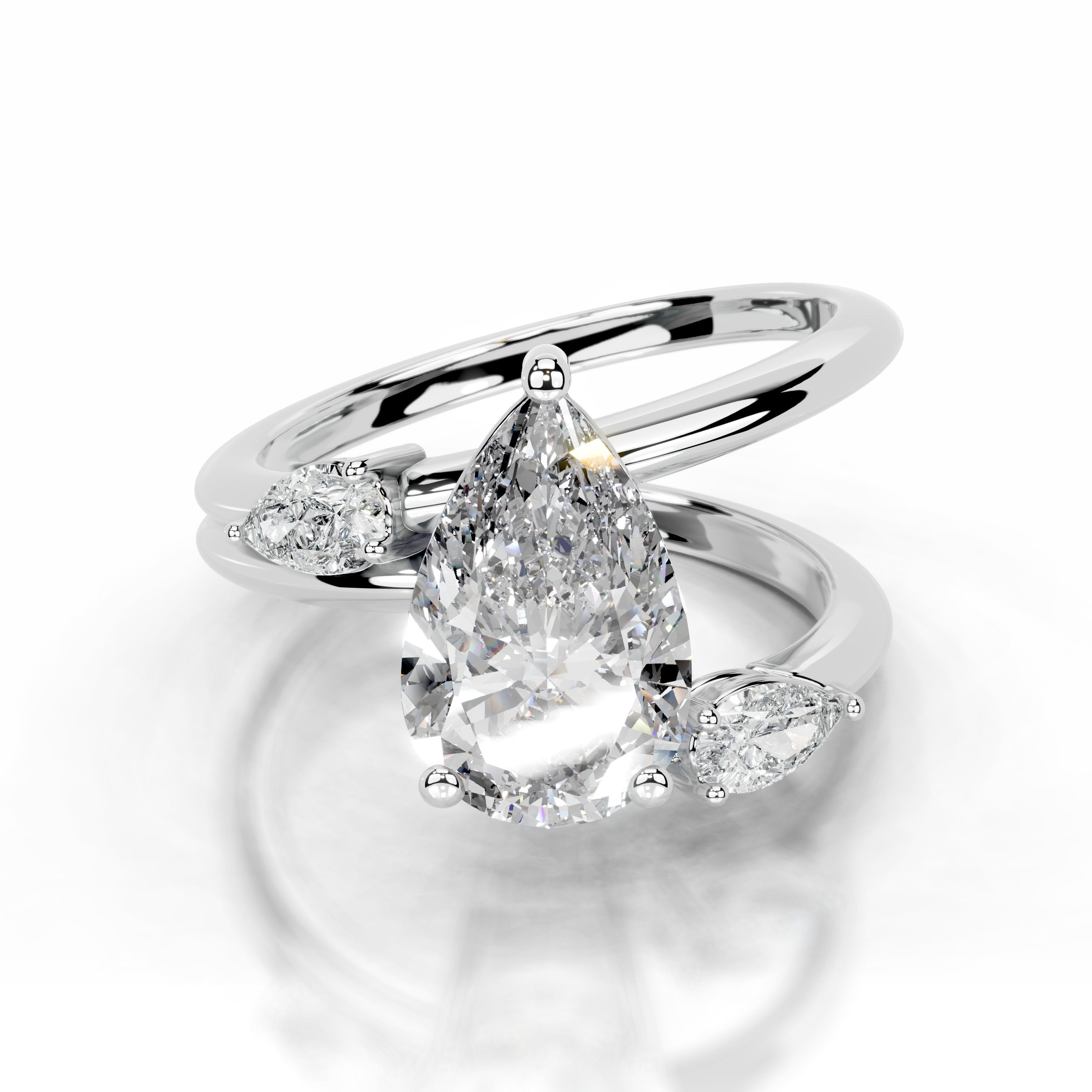 Eternal Bloom Ring Lab Grown Diamond Ring - 18K White Gold、mySite、hinf8tx79