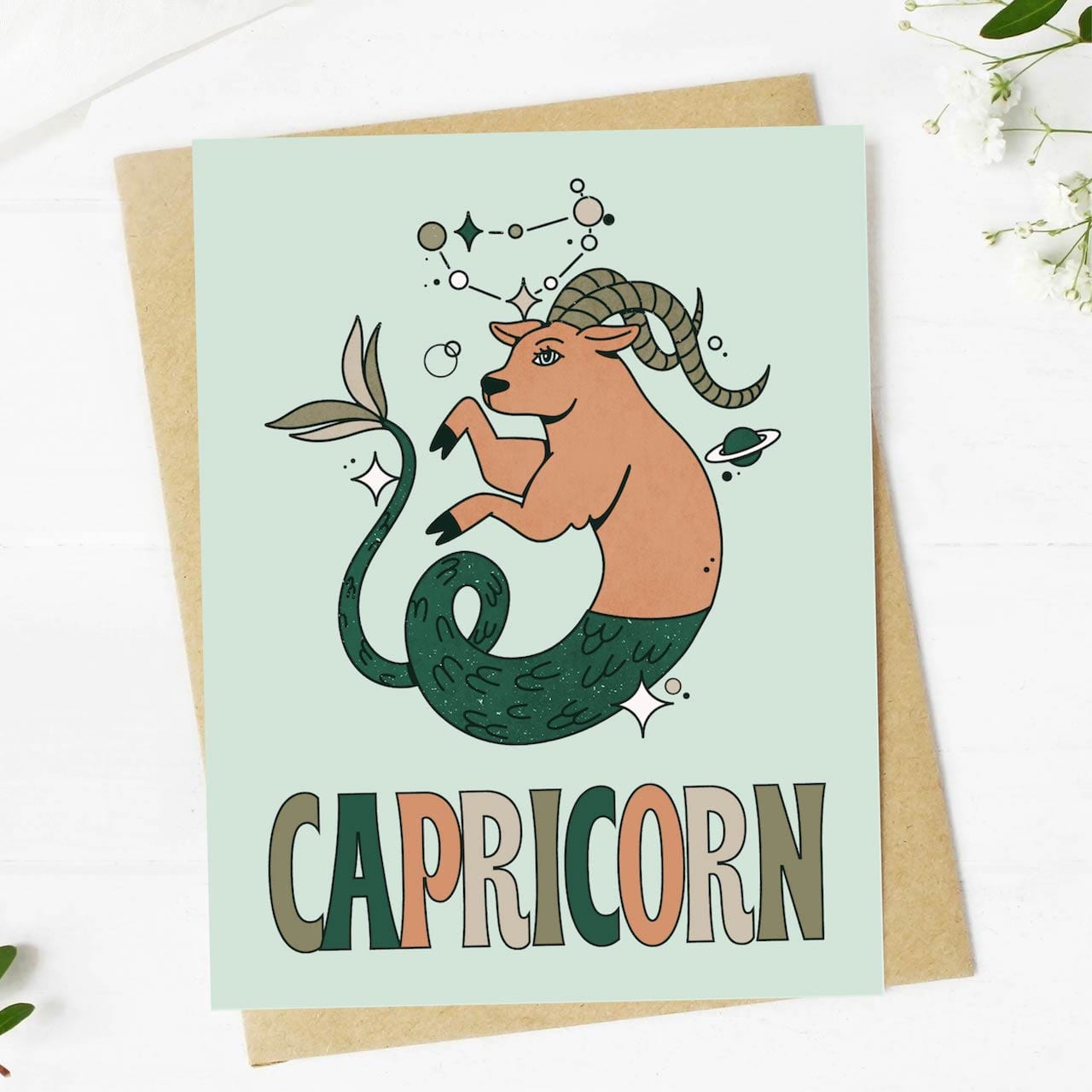  Capricorn Zodiac Greeting Card、mySite、elrpsem3k