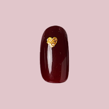 Gold Vampy Heart - Press-On | Short | Round、mySite、solidvoid