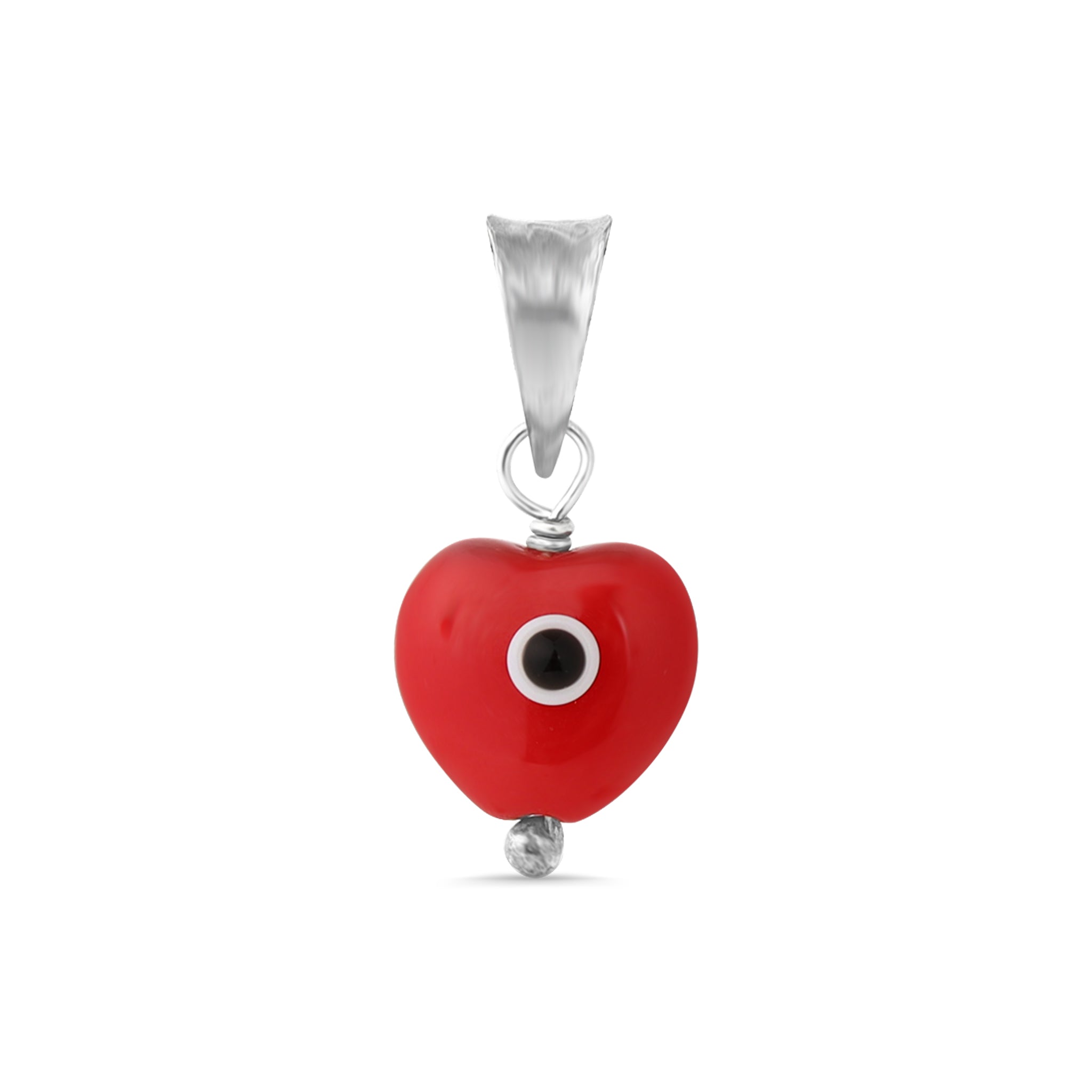 Sterling Silver Heart Red Evil Eye Pendant / DIS0025、mySite、dreamappss