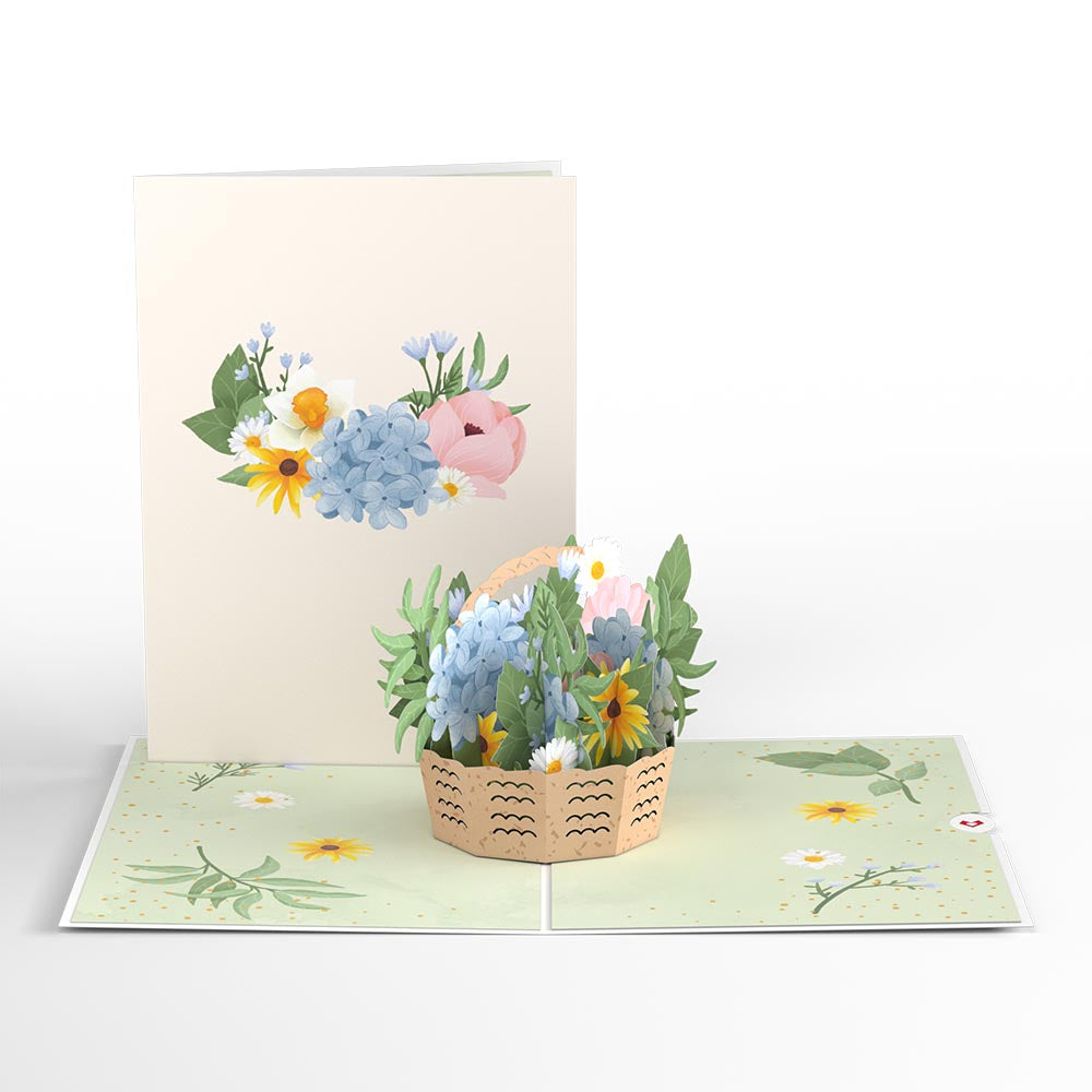Hydrangea Basket Pop-Up Card、mySite、solidvoid