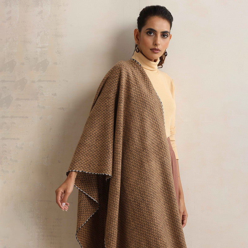 Woolen Stole | Checkered Print | Brown、mySite、camillekostekn