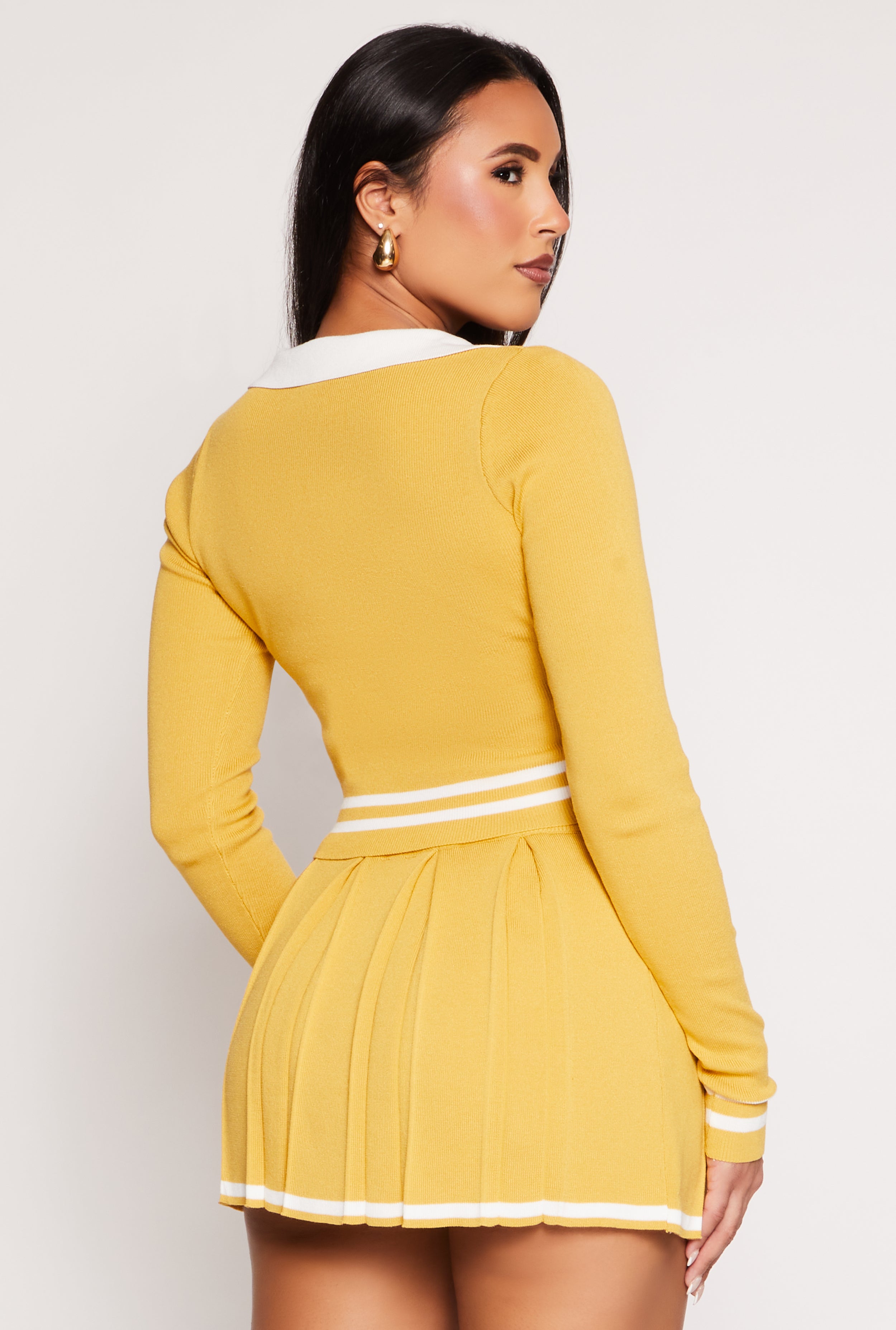 Daisy Varsity Stripe Detail Crop Top、mySite、camillekostekn