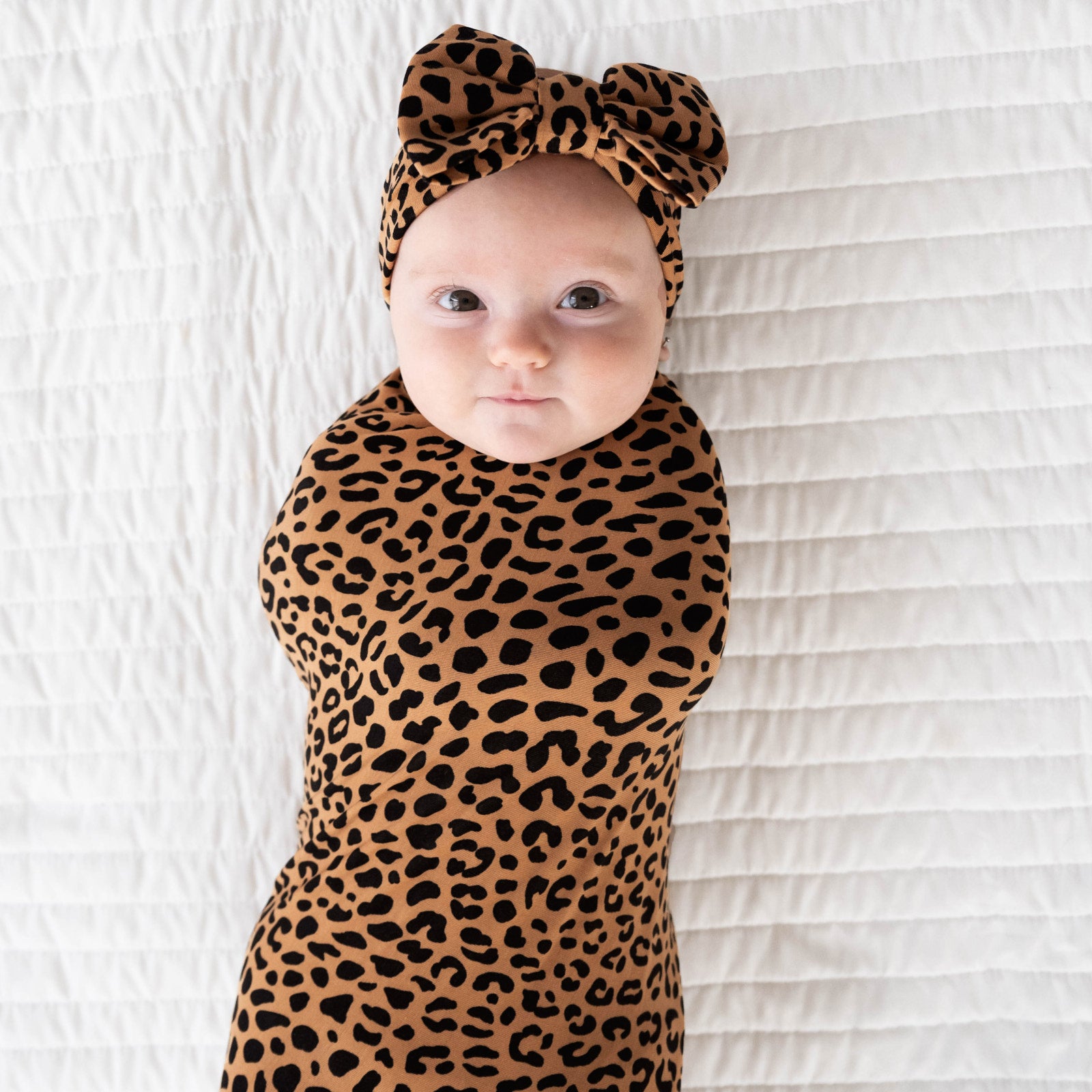  Classic Leopard Swaddle & Luxe Bow Headband Set、mySite、layawaytickets
