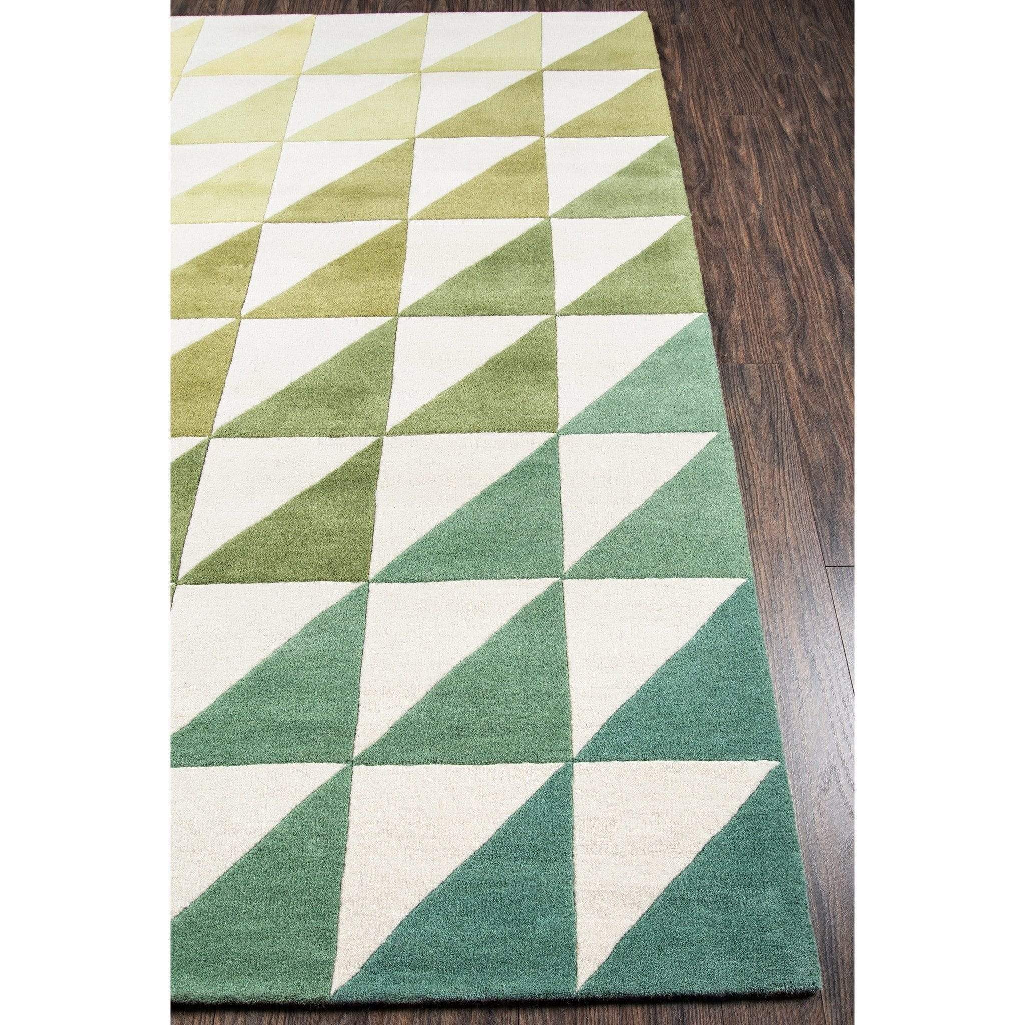 Novogratz Delmar Agatha Side Triangle Lime Area Rug、mySite、gigharbornorthrealestate