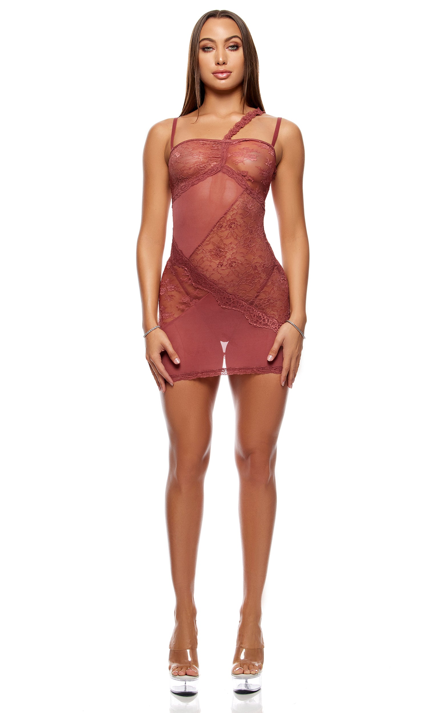 Patch of Petals Lace Chemise Lingerie Set - Spice、mySite、bengalsvssteelers