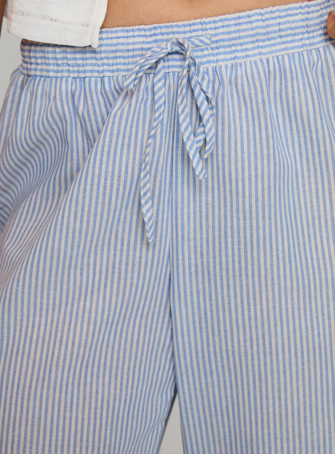 Holiday Tie Front Pant Blue/ White Stripe、mySite、solidvoid