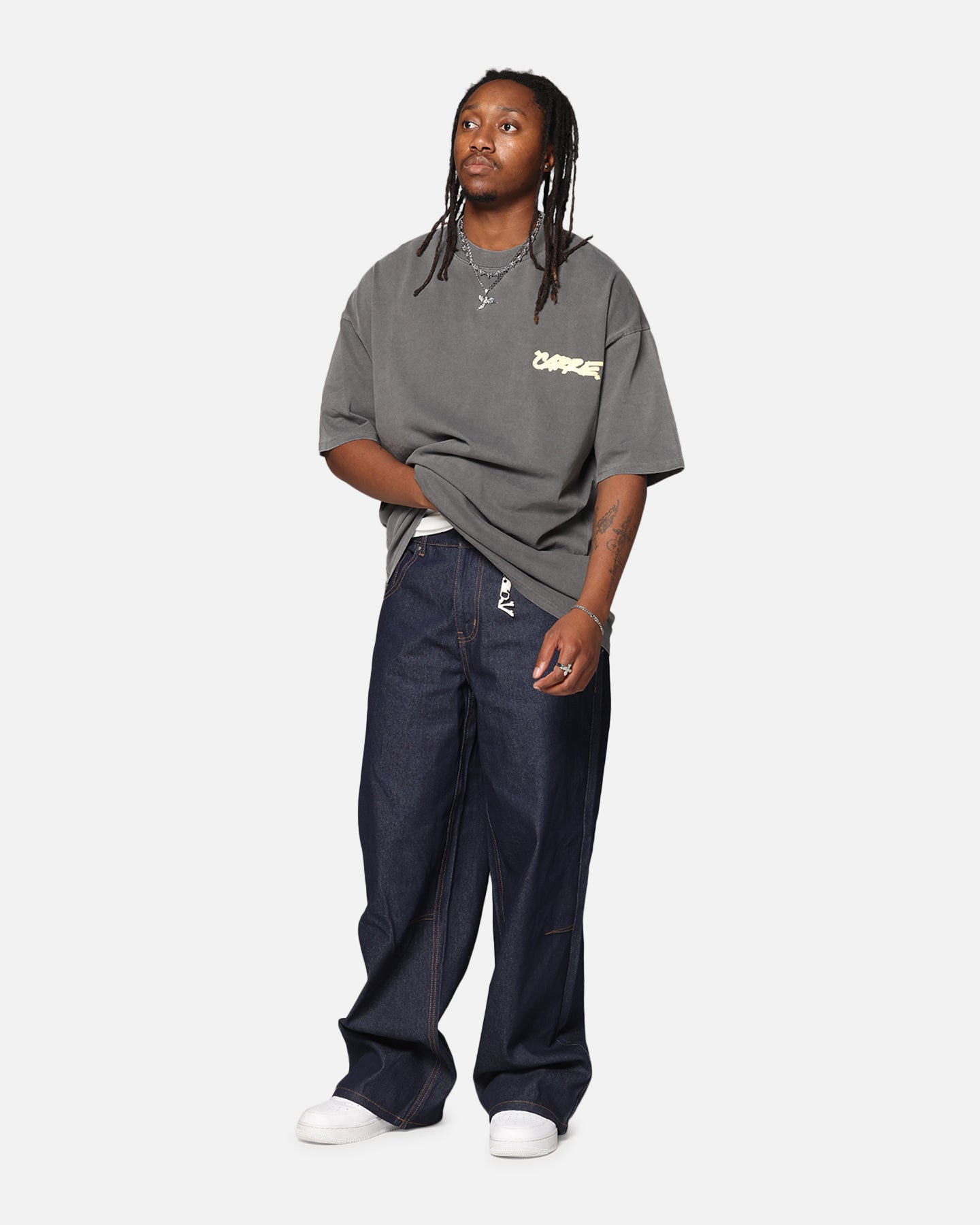 Carre Passport Mock Neck T-Shirt Washed Charcoal、mySite、zt4zffjzw