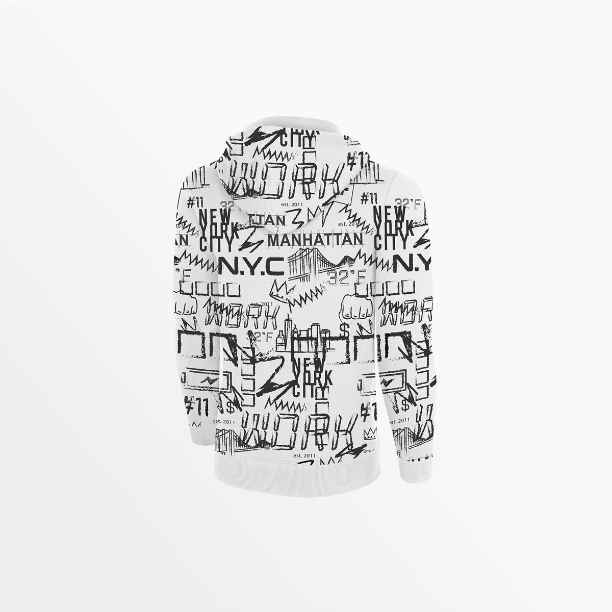 MEN'S FLEECE GRAPHIC PRINT PULLOVER HOODIE